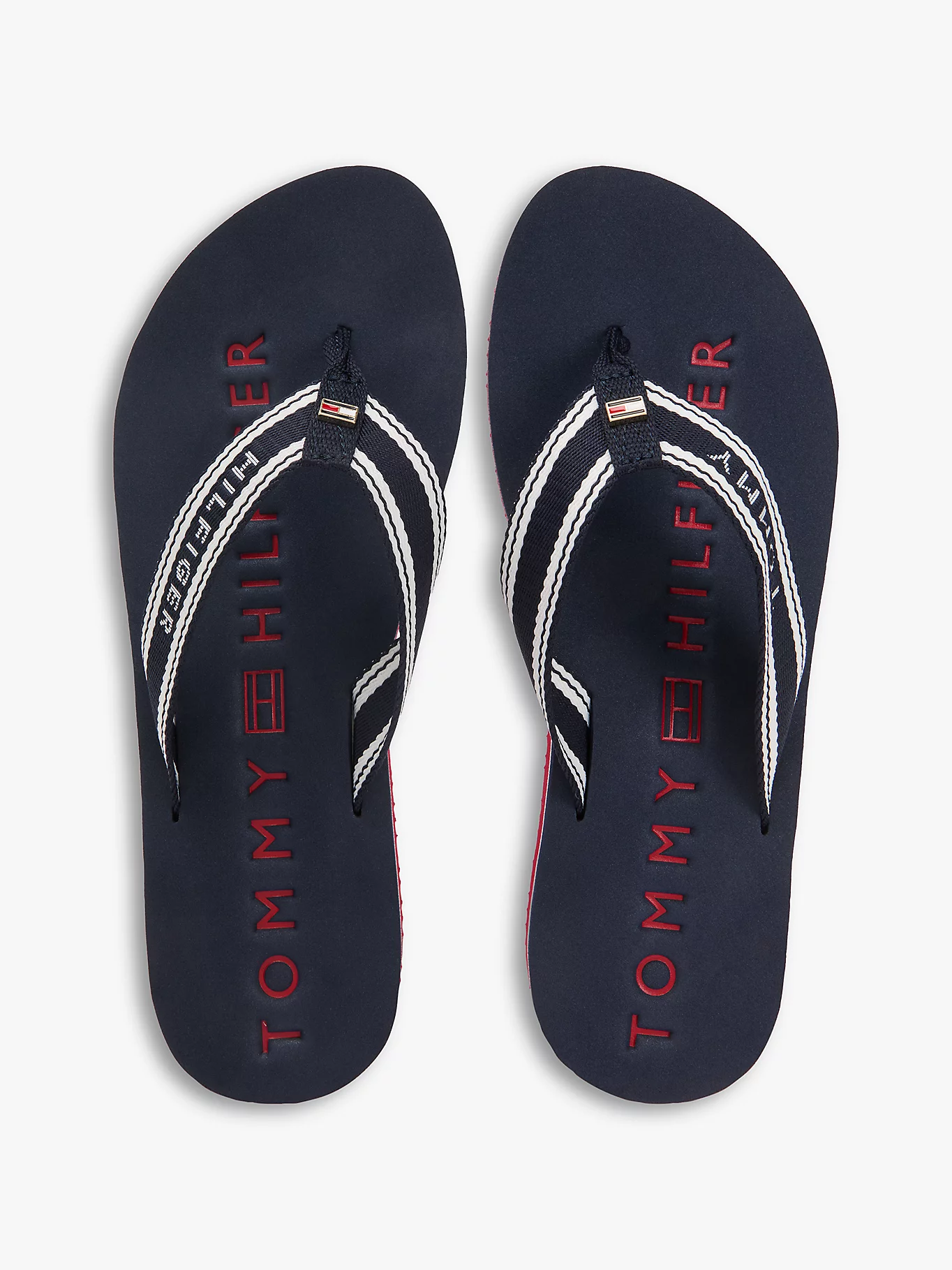 detail Tommy Hilfiger dámske tmavo modré žabky