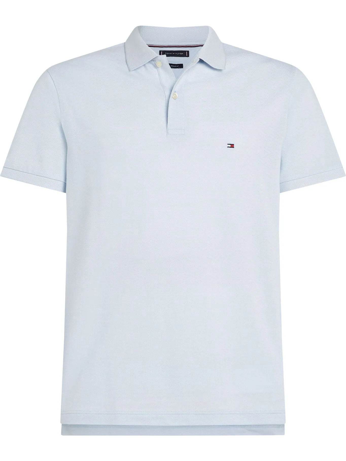 detail Tommy Hilfiger pánske svetlo modré polo tričko