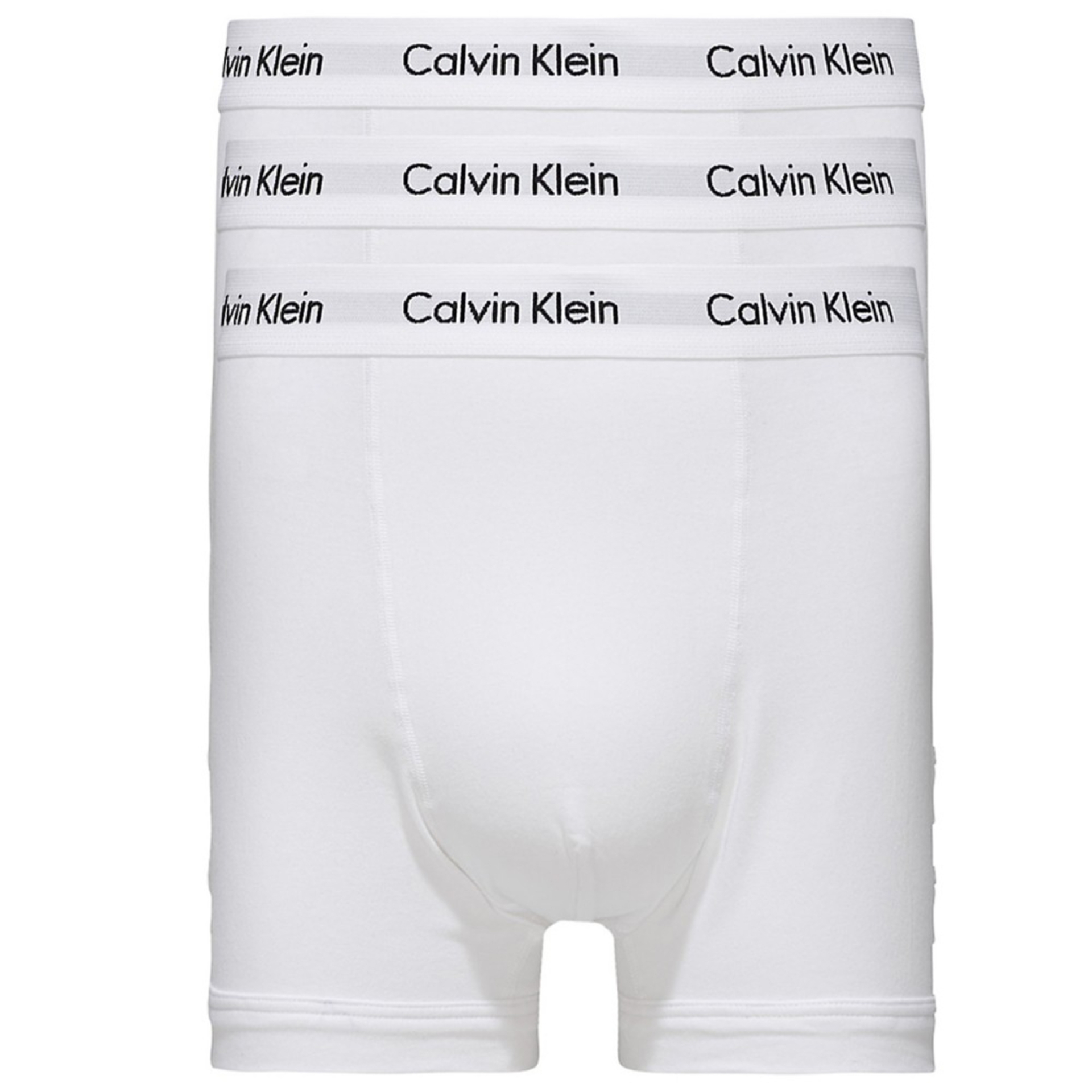 detail Calvin Klein pánske biele boxerky 3 pack