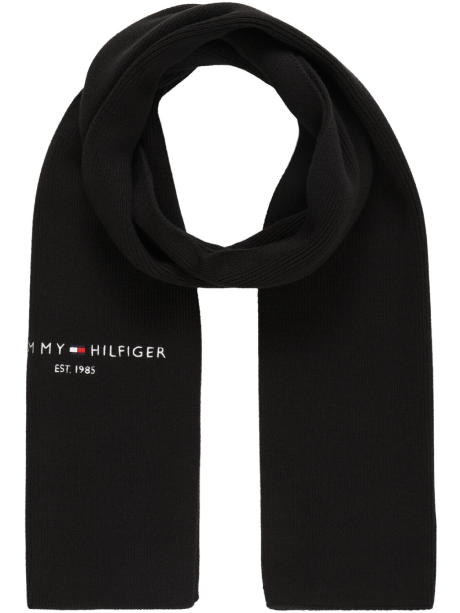 detail Tommy Hilfiger pánsky čierna šál