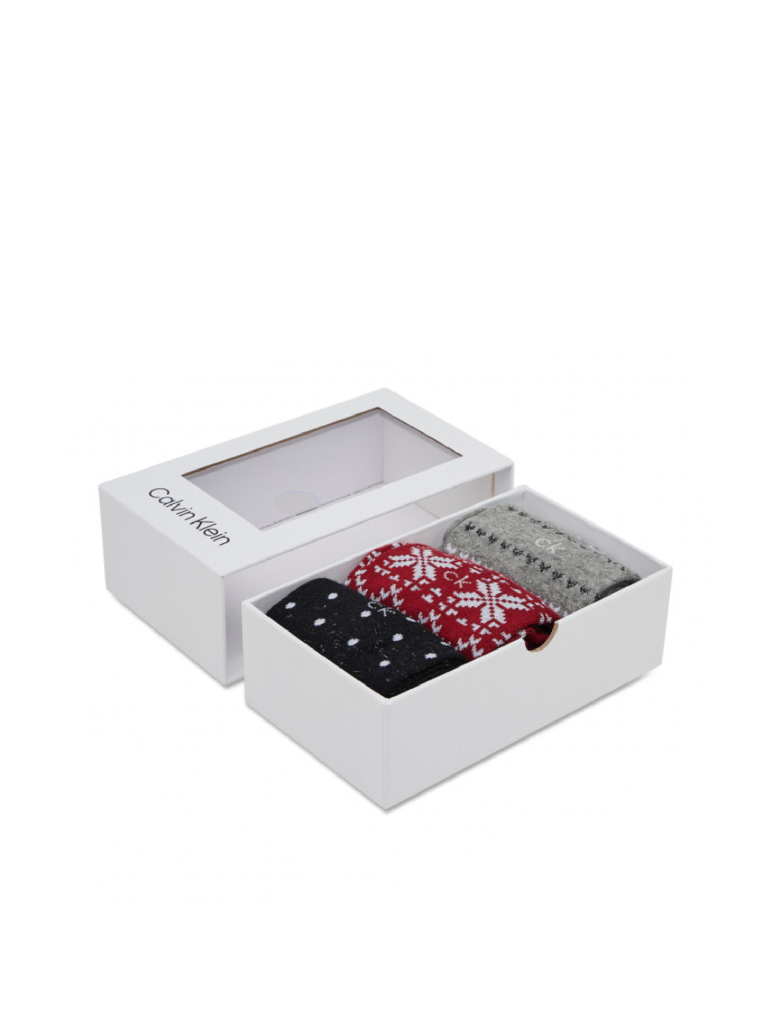 detail Calvin Klein dámske vzorované ponožky 3 pack