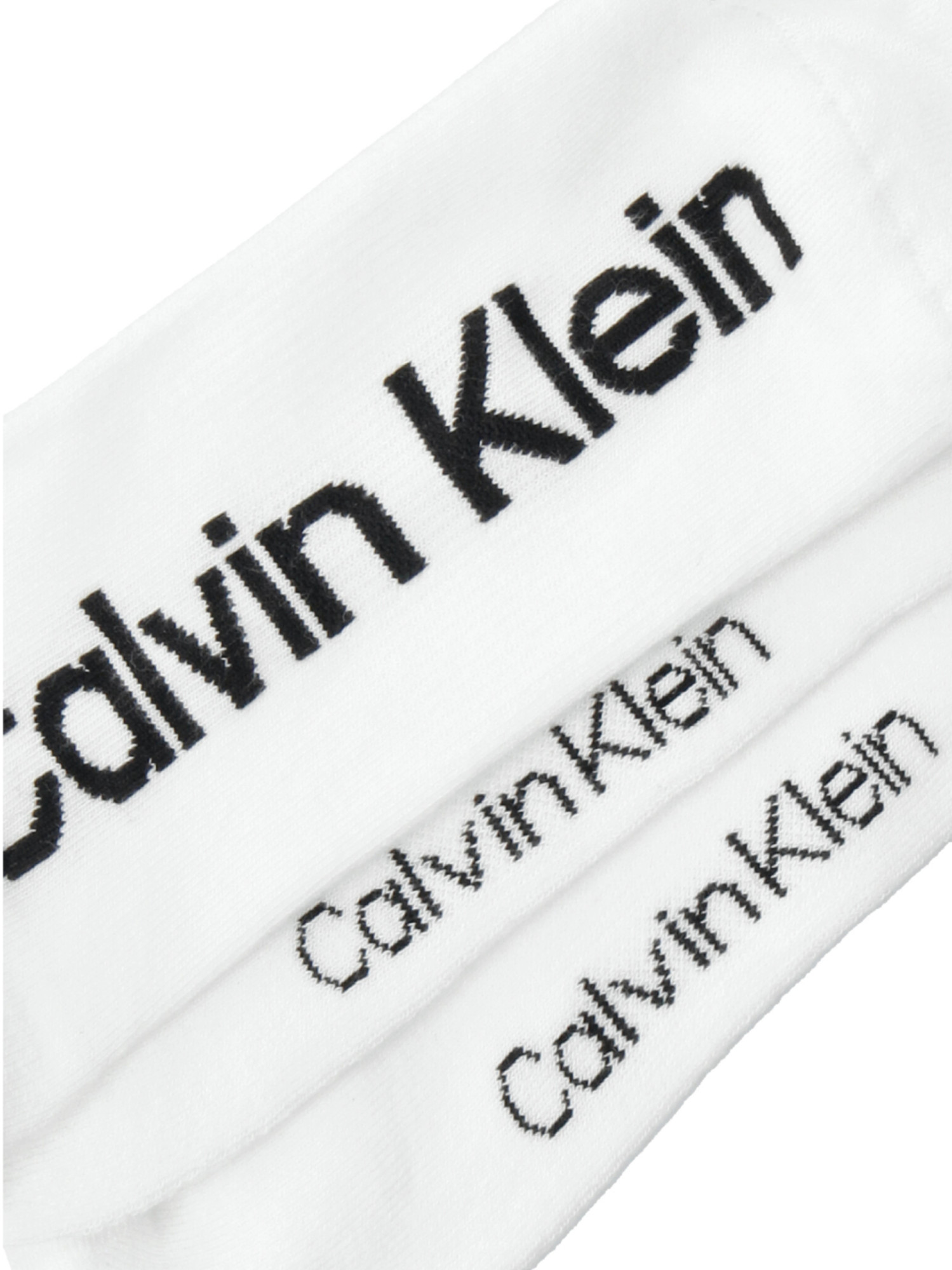 detail Calvin Klein pánske biele ponožky 3pack
