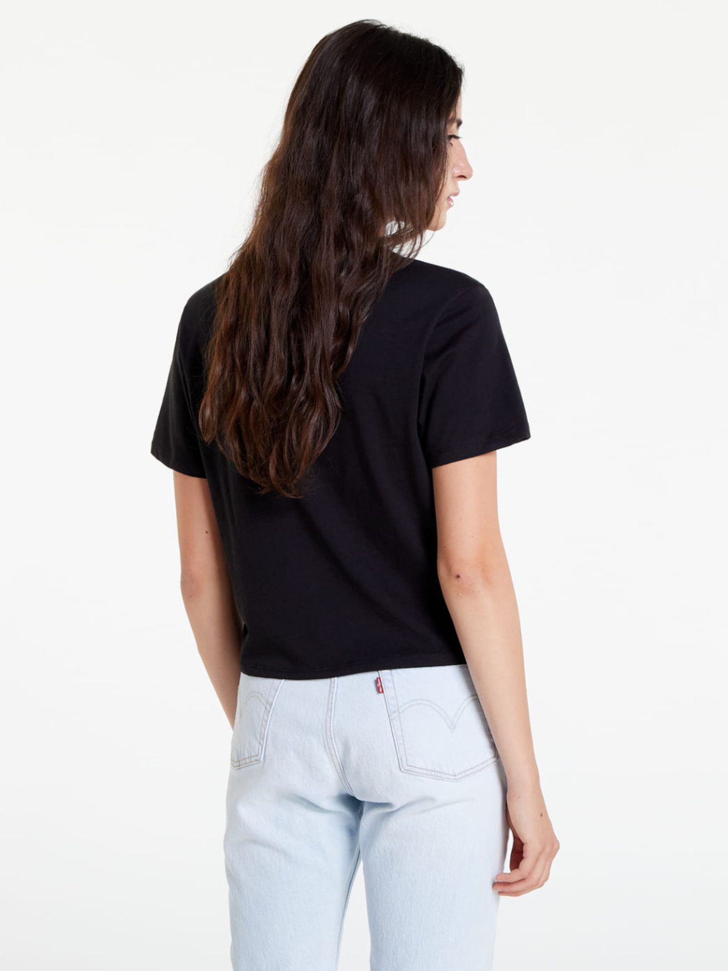 detail Tommy Jeans dámske čierne tričko