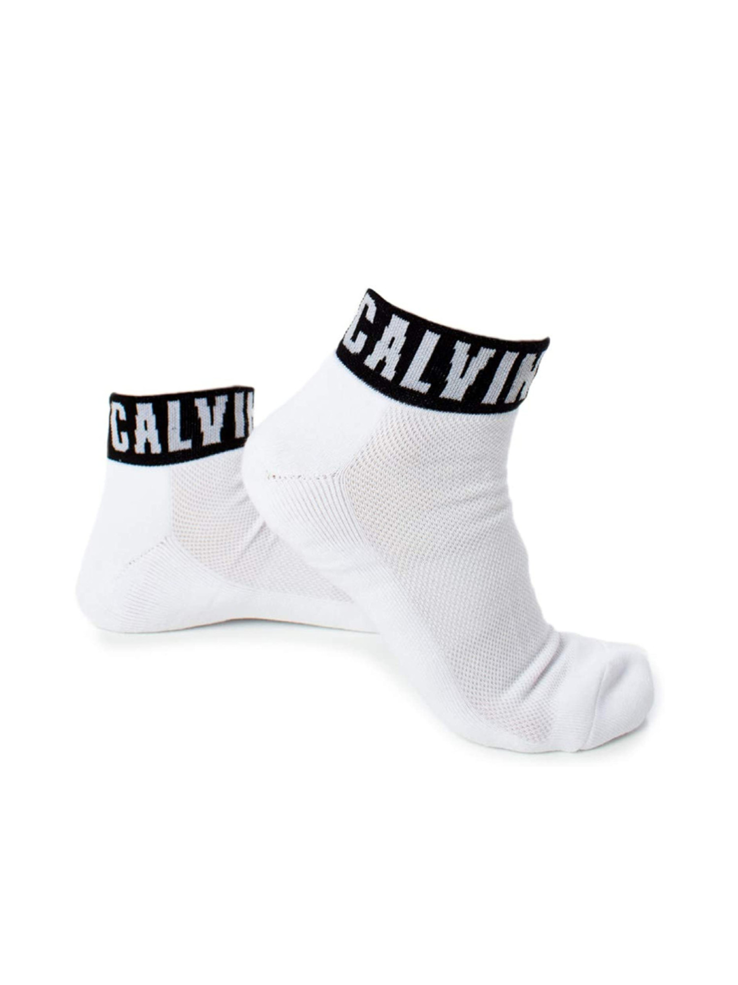 detail Calvin Klein pánske biele ponožky 3 pack