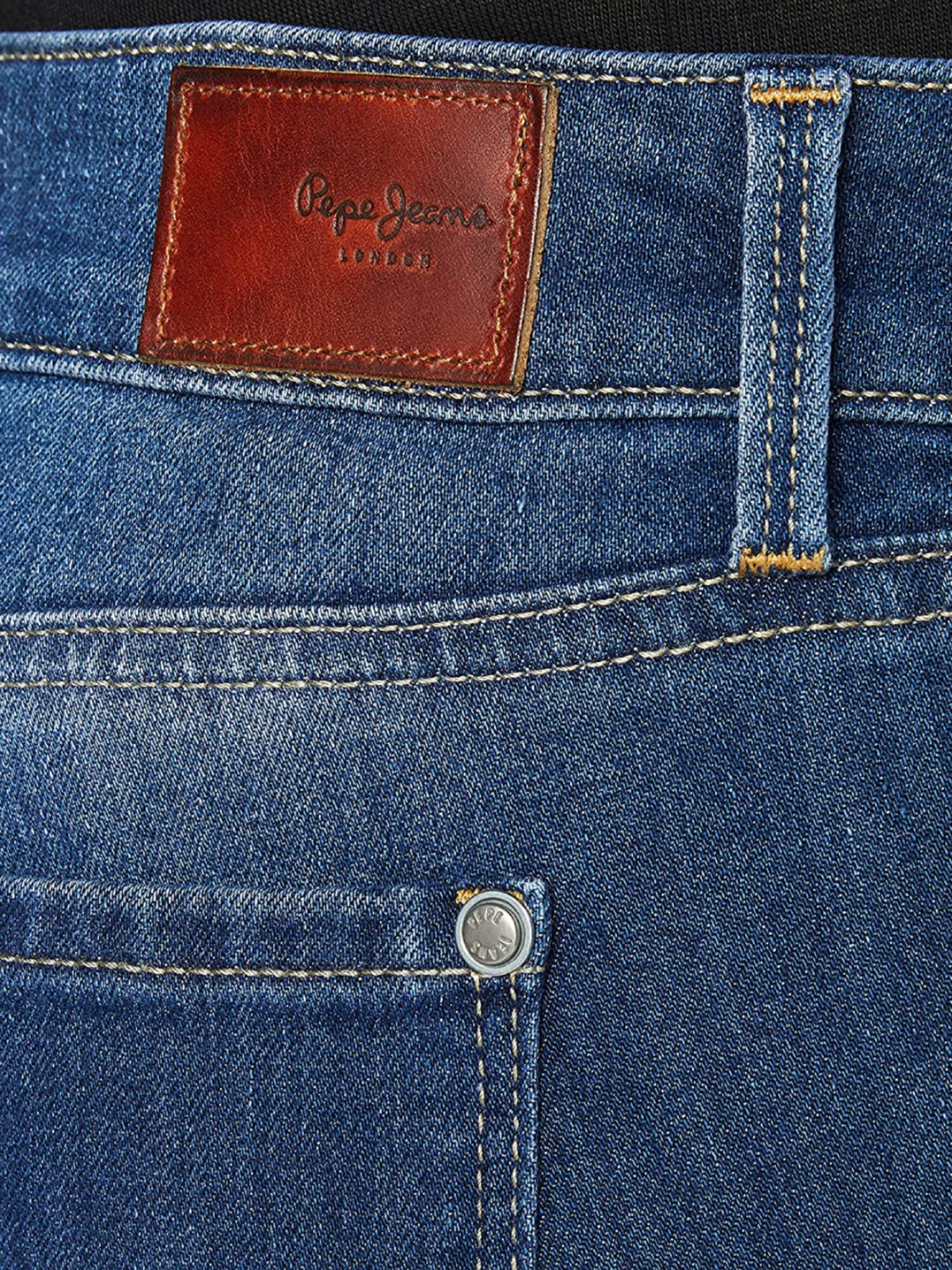 detail Pepe Jeans dámske tmavo modré džínsy Soho
