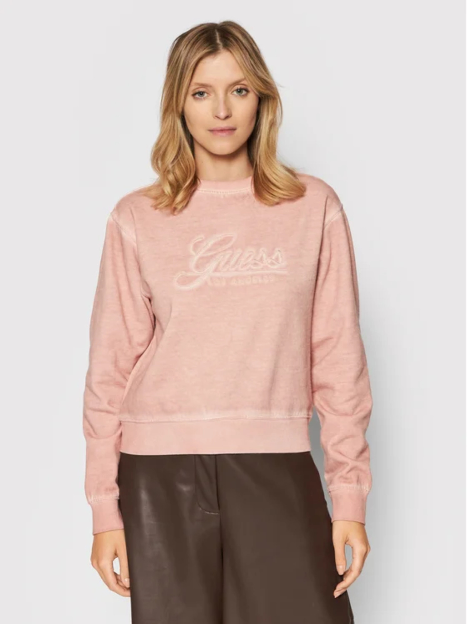 detail Guess dámska oranžová mikina