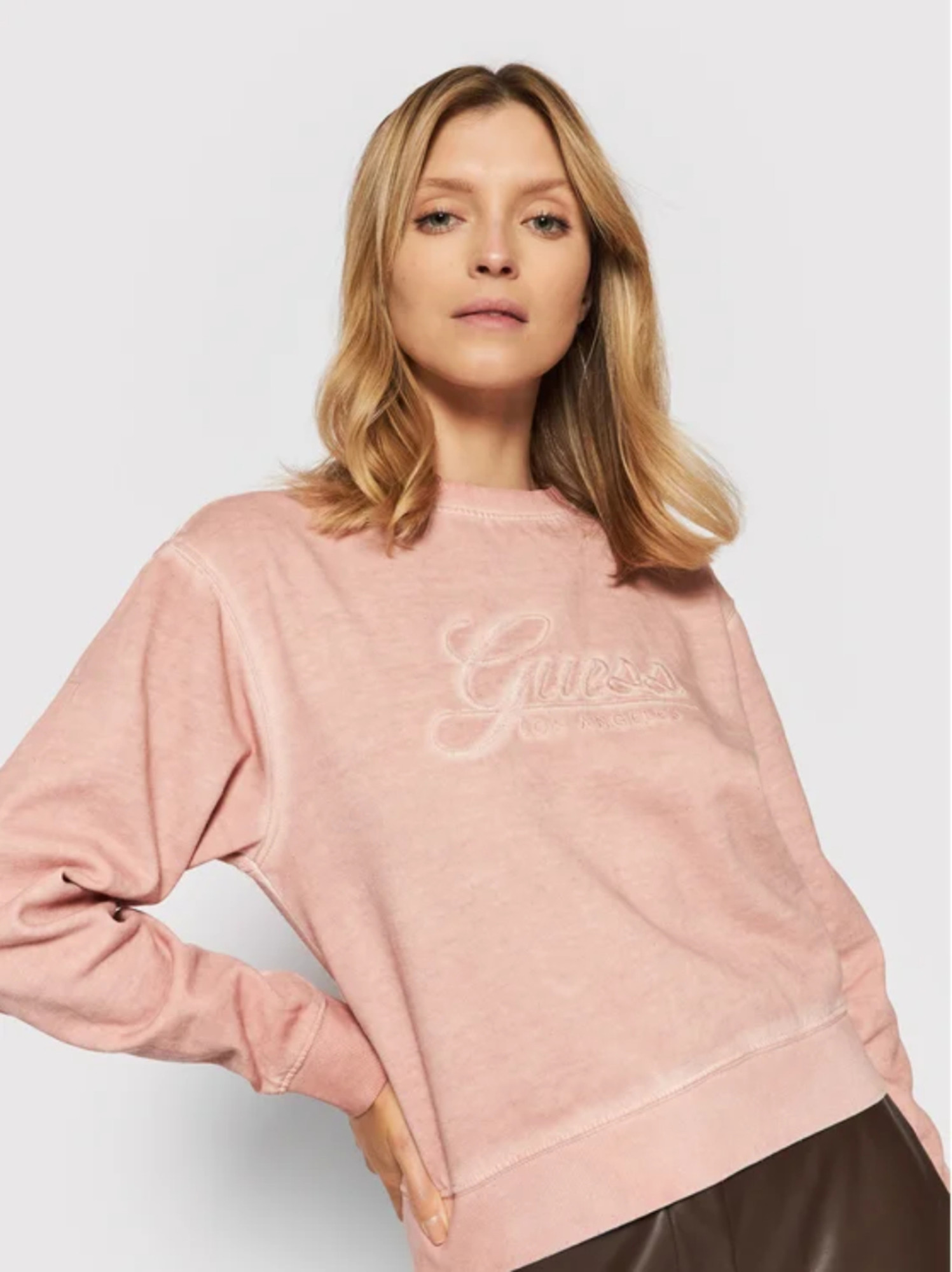 detail Guess dámska oranžová mikina