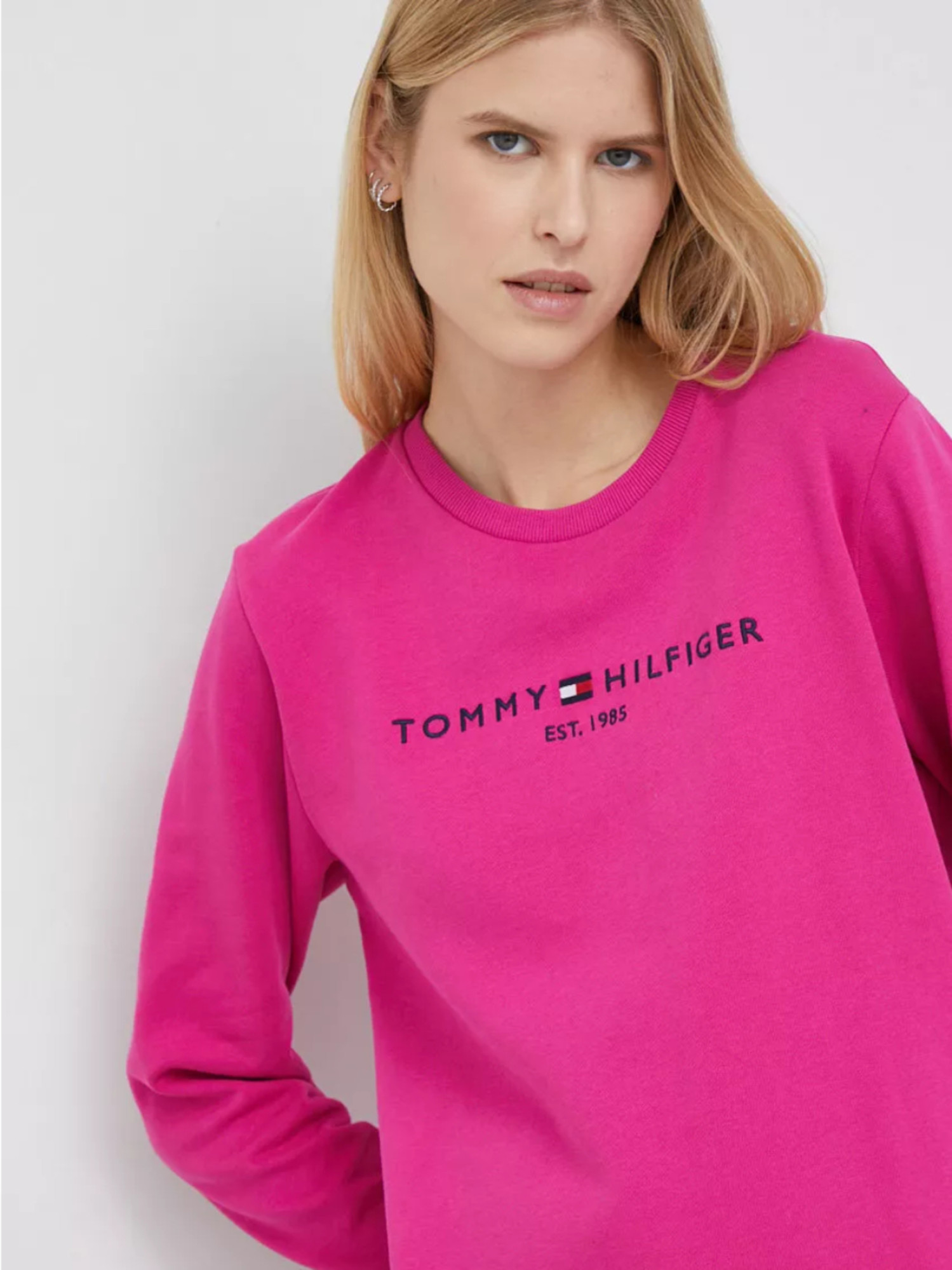 detail Tommy Hilfiger dámska ružová mikina