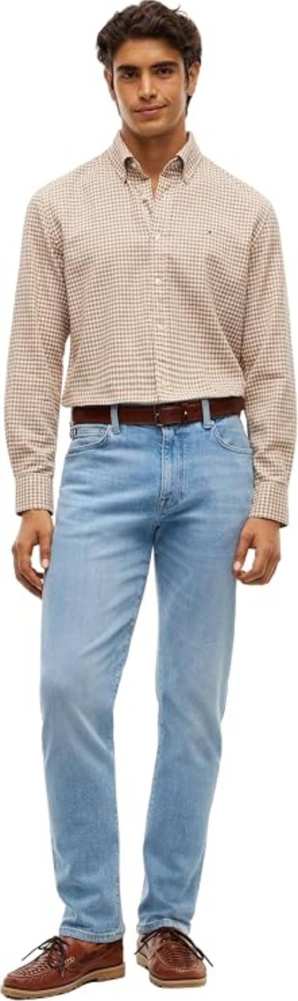 detail Tommy Hilfiger pánske modré džínsy