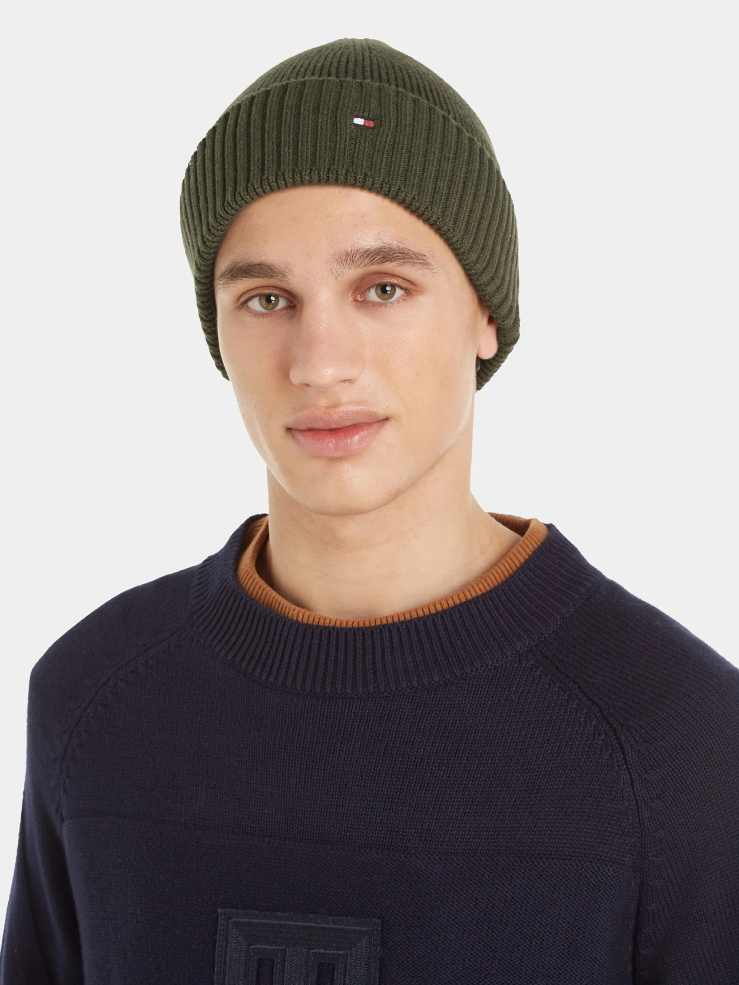 detail Tommy Hilfiger pánska khaki zelená čiapka