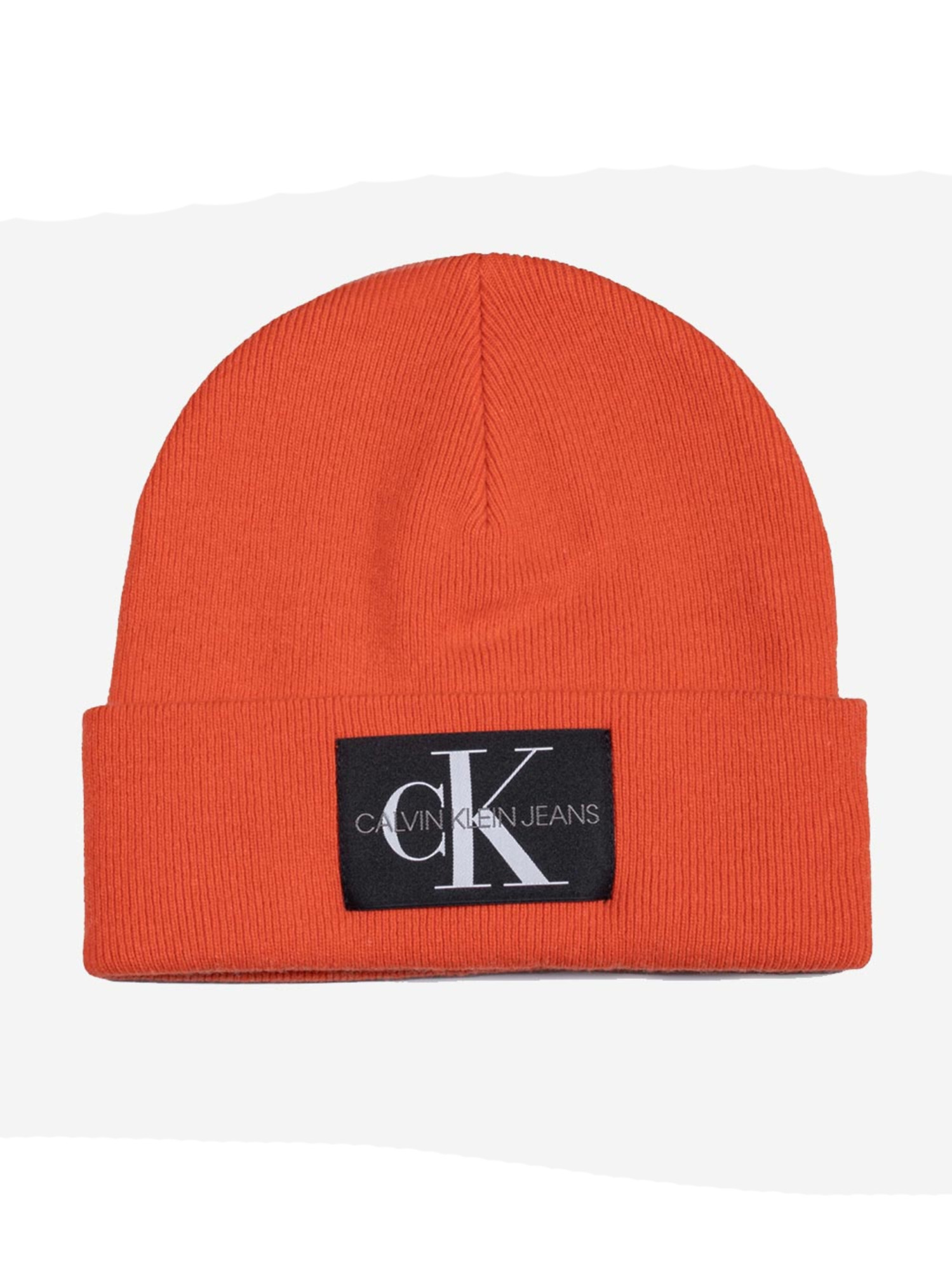 detail Calvin Klein pánska oranžová čiapka