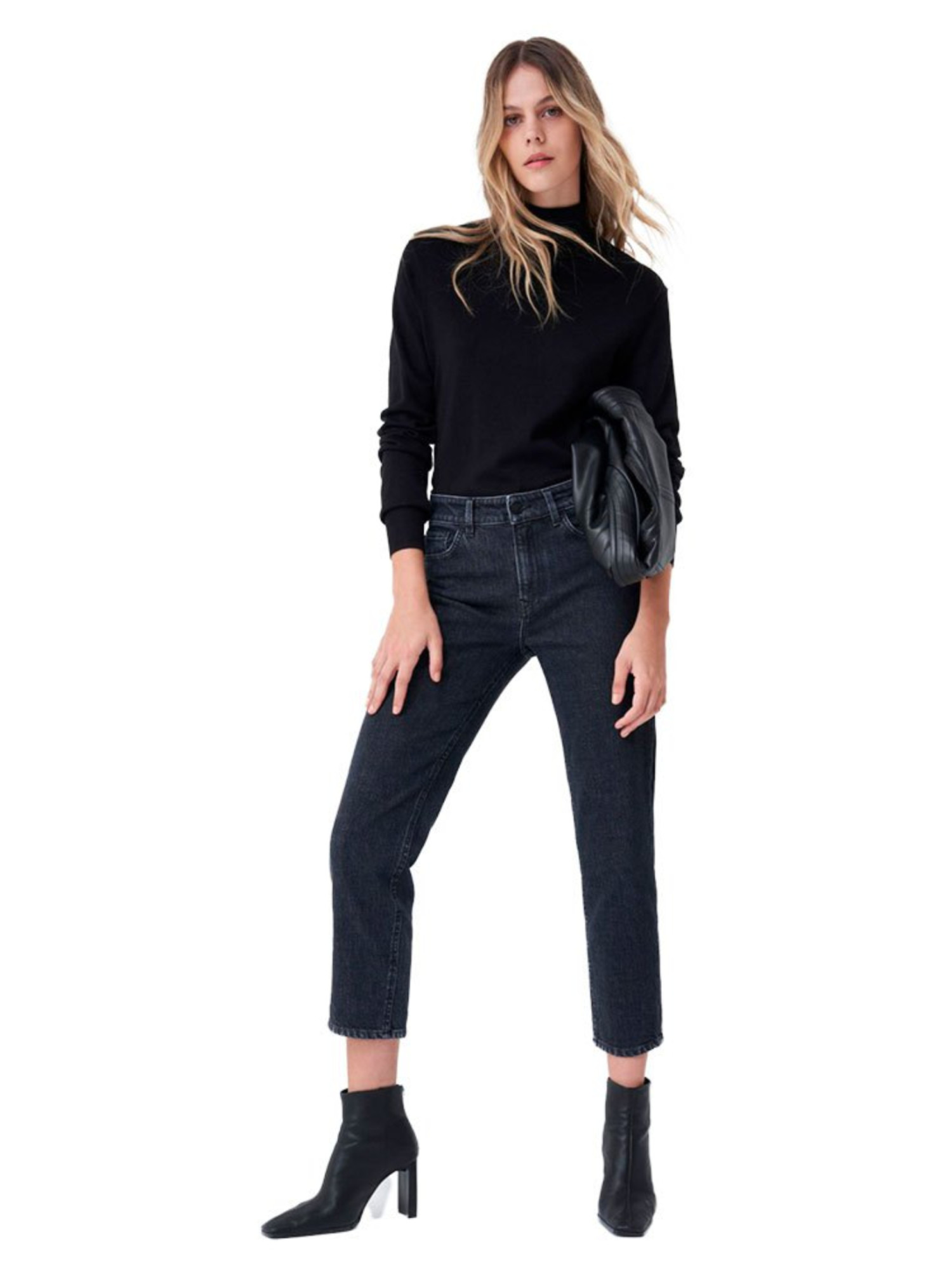 detail Salsa Jeans dámske čierne džínsy