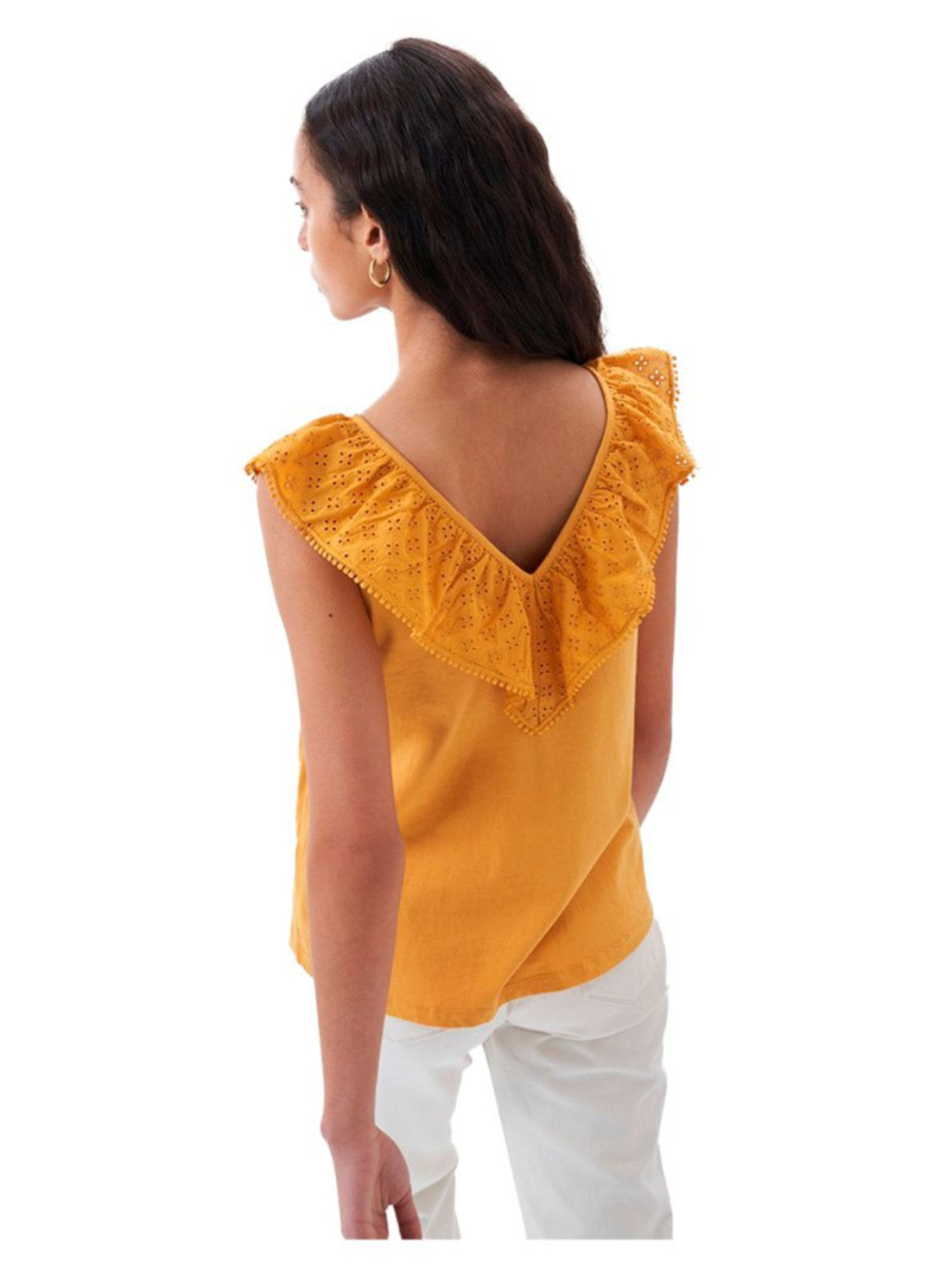 detail Salsa Jeans dámsky horčicový top