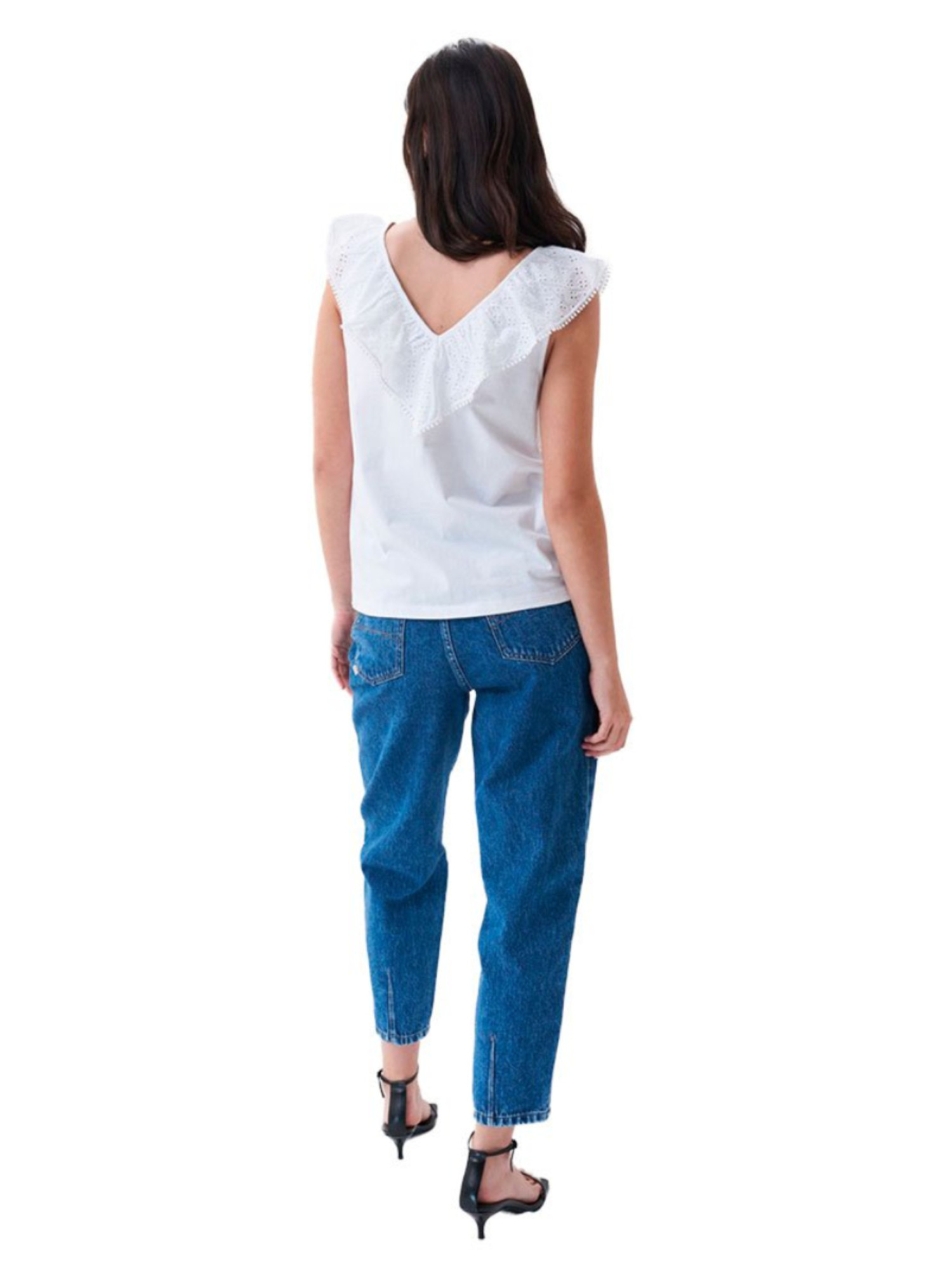 detail Salsa Jeans dámsky biely top