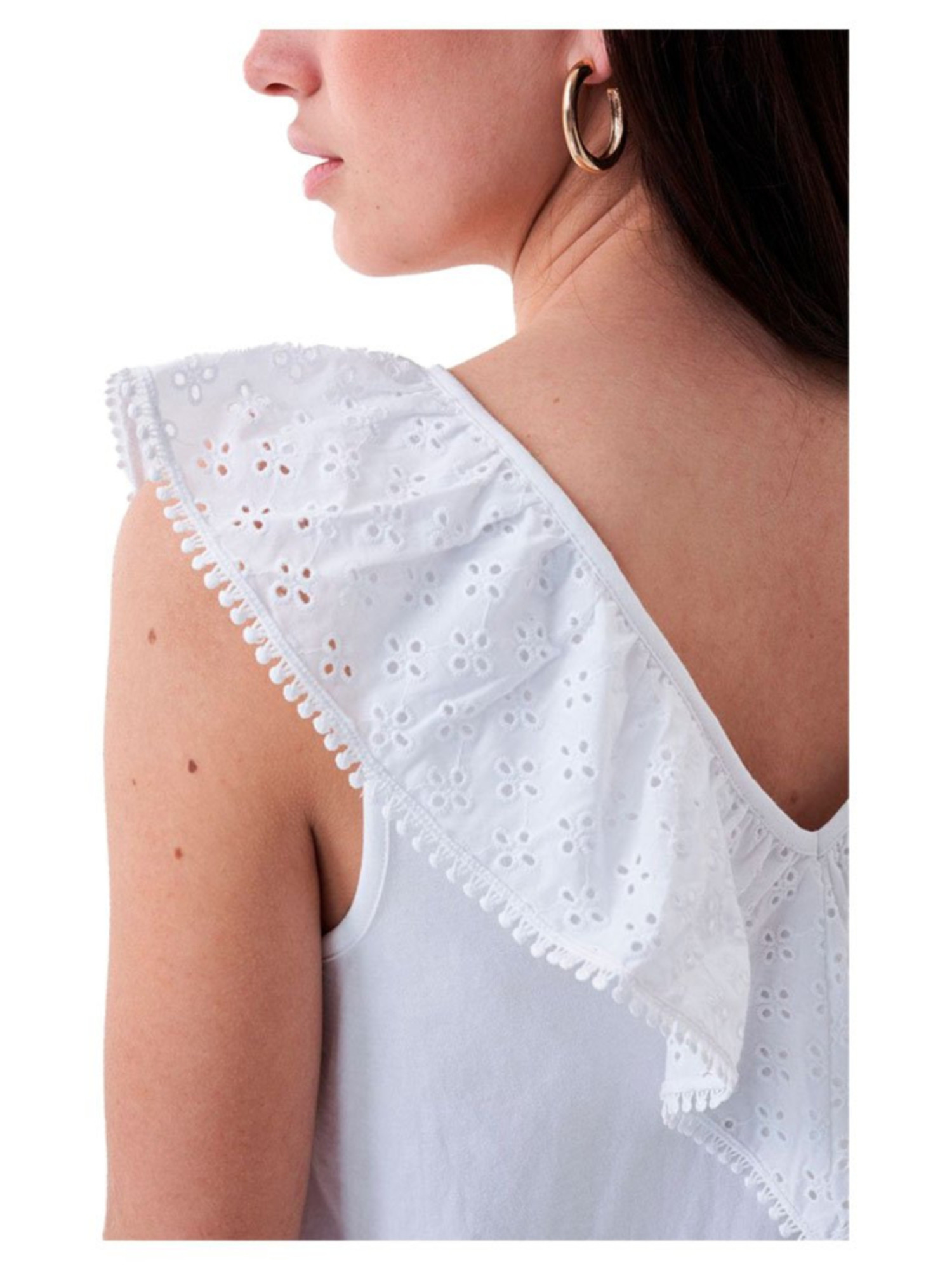 detail Salsa Jeans dámsky biely top