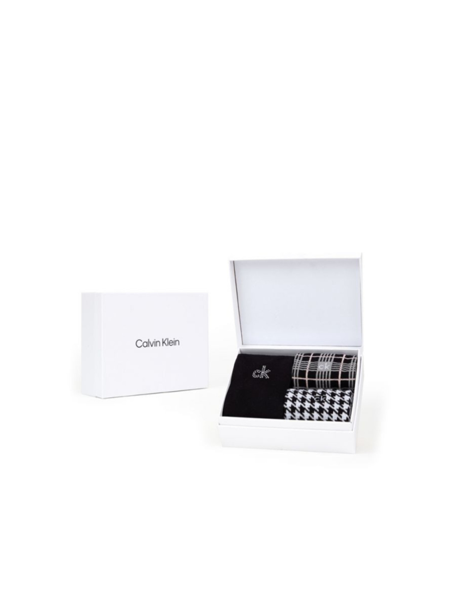 detail Calvin Klein dámske vzorované ponožky 3 pack