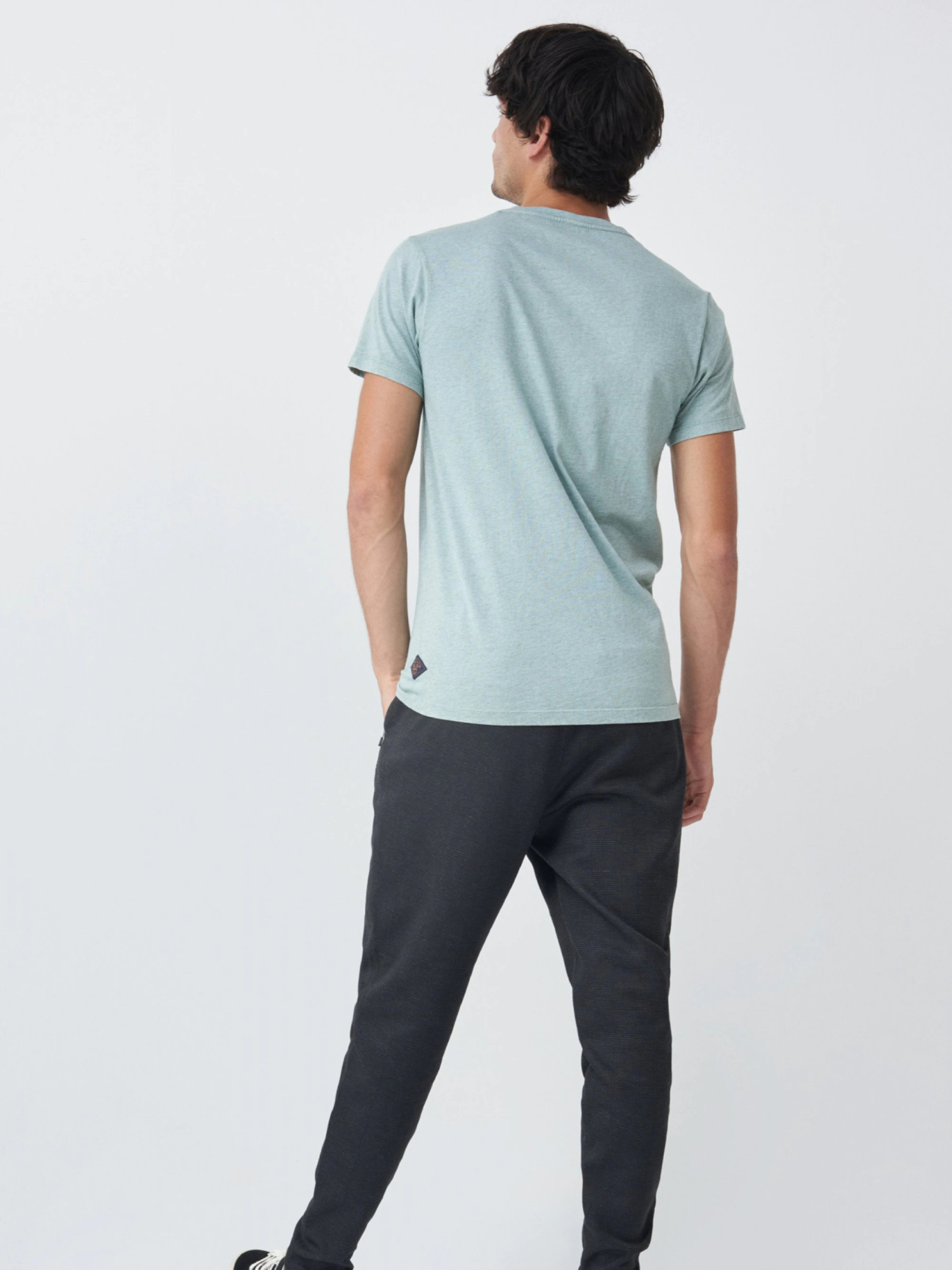 detail Salsa Jeans pánske zelené tričko