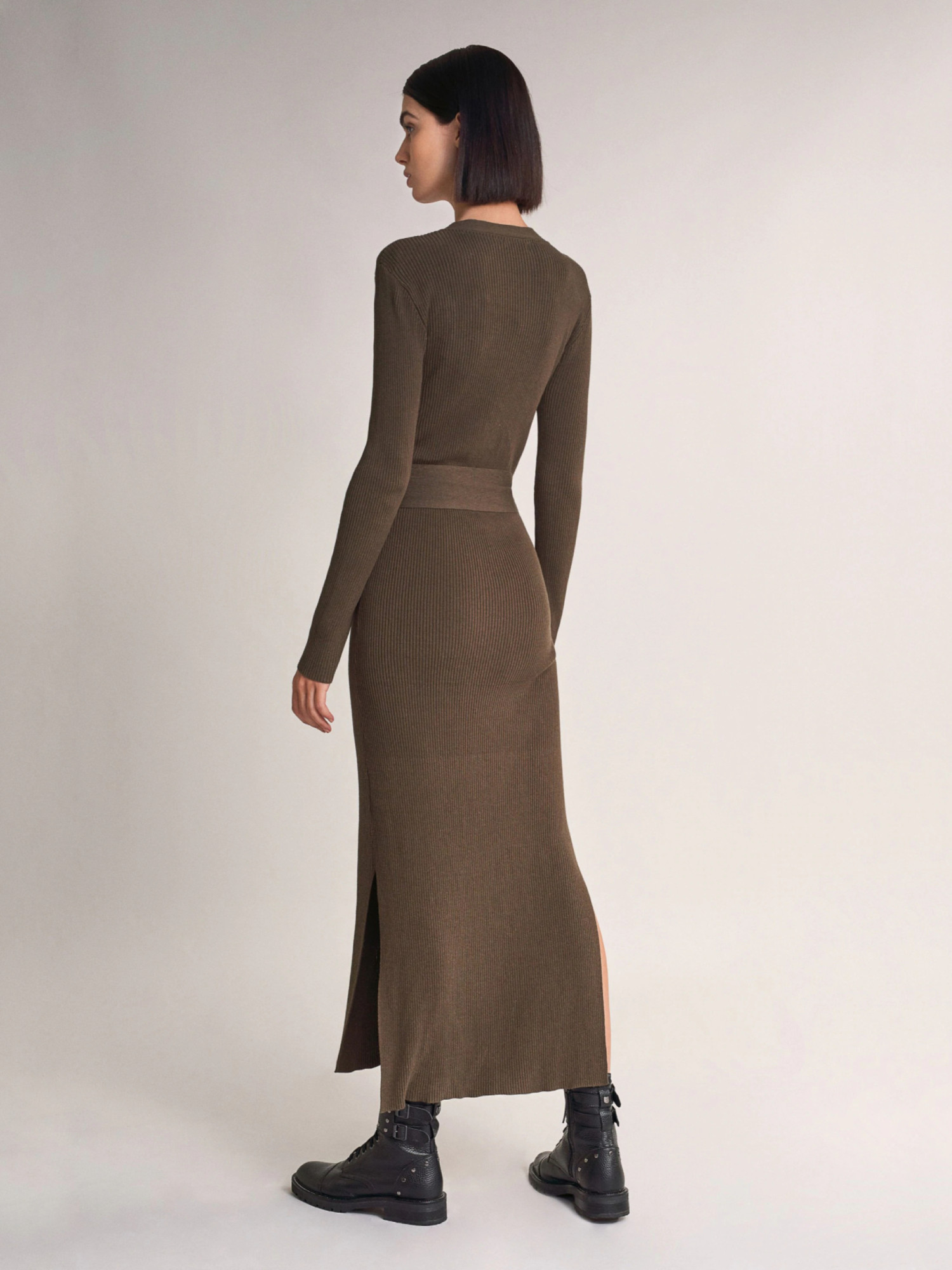 detail Salsa dámske khaki zelené šaty