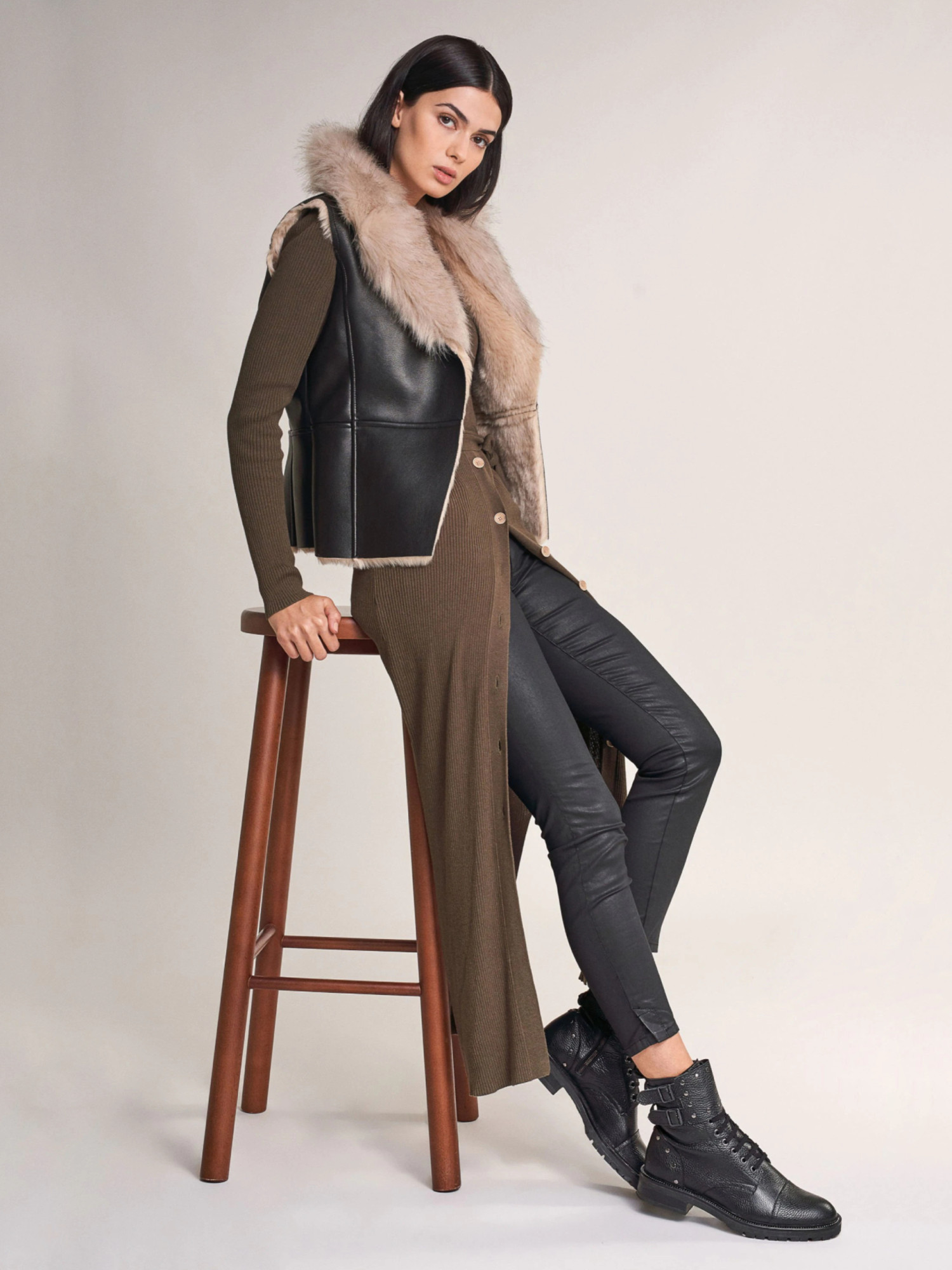 detail Salsa dámske khaki zelené šaty