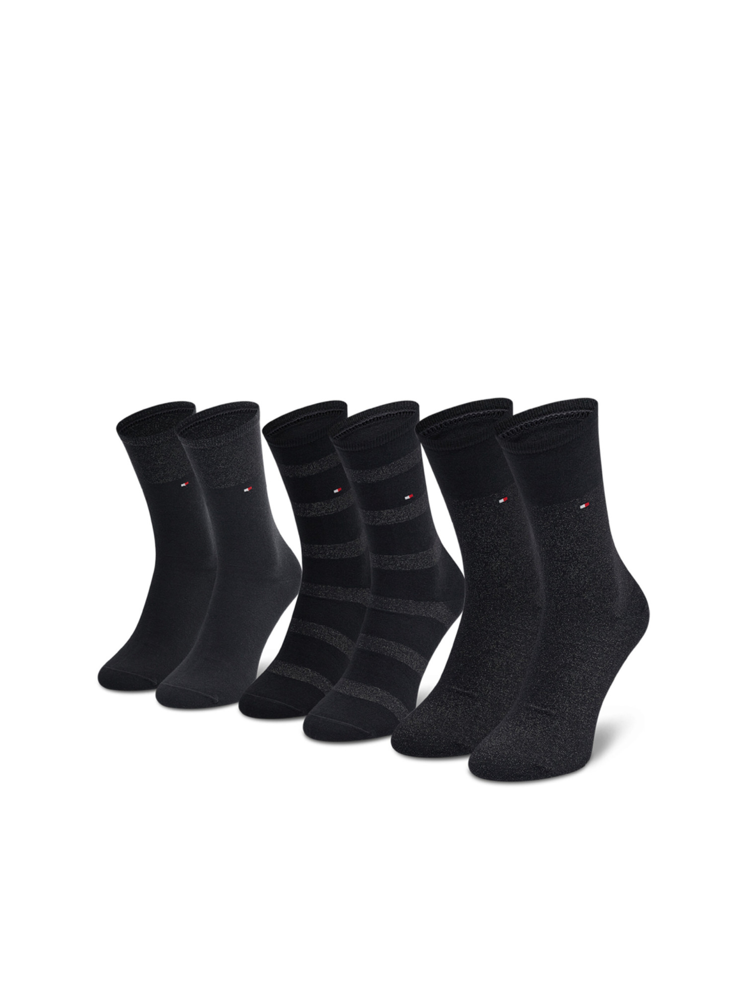 detail Tommy Hilfiger dámske čierne ponožky 3pack