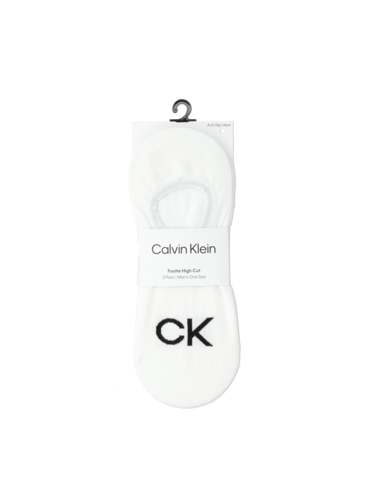 detail Calvin Klein pánske biele ponožky 3 pack