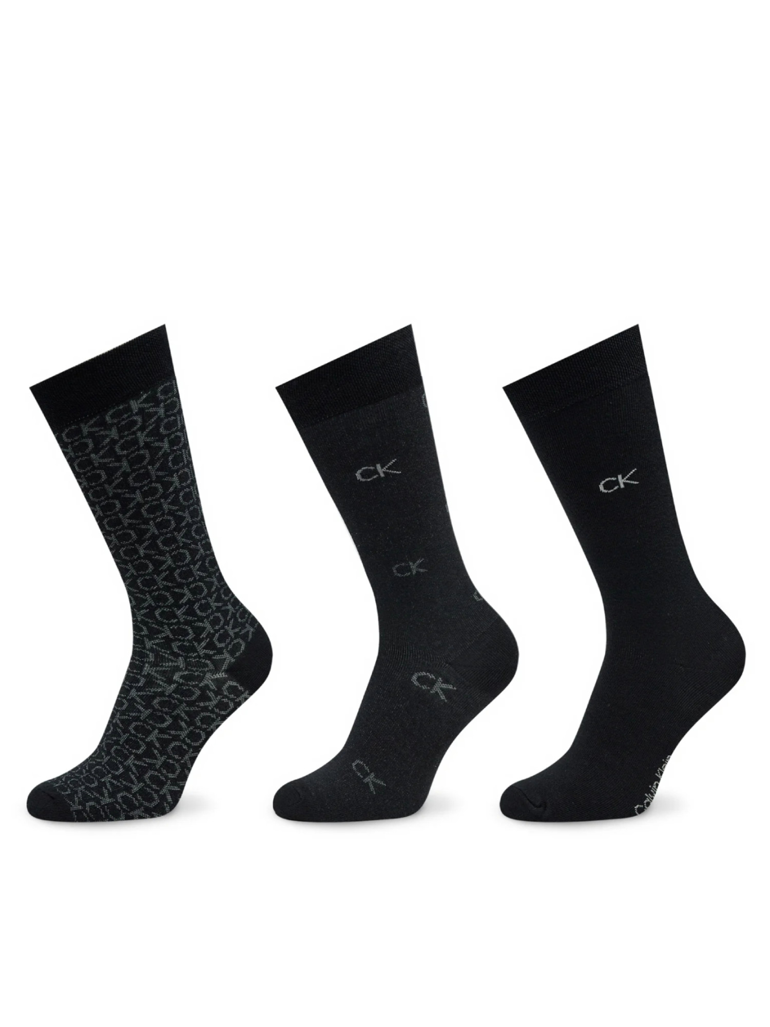 detail Calvin Klein pánske čierne ponožky 3pack