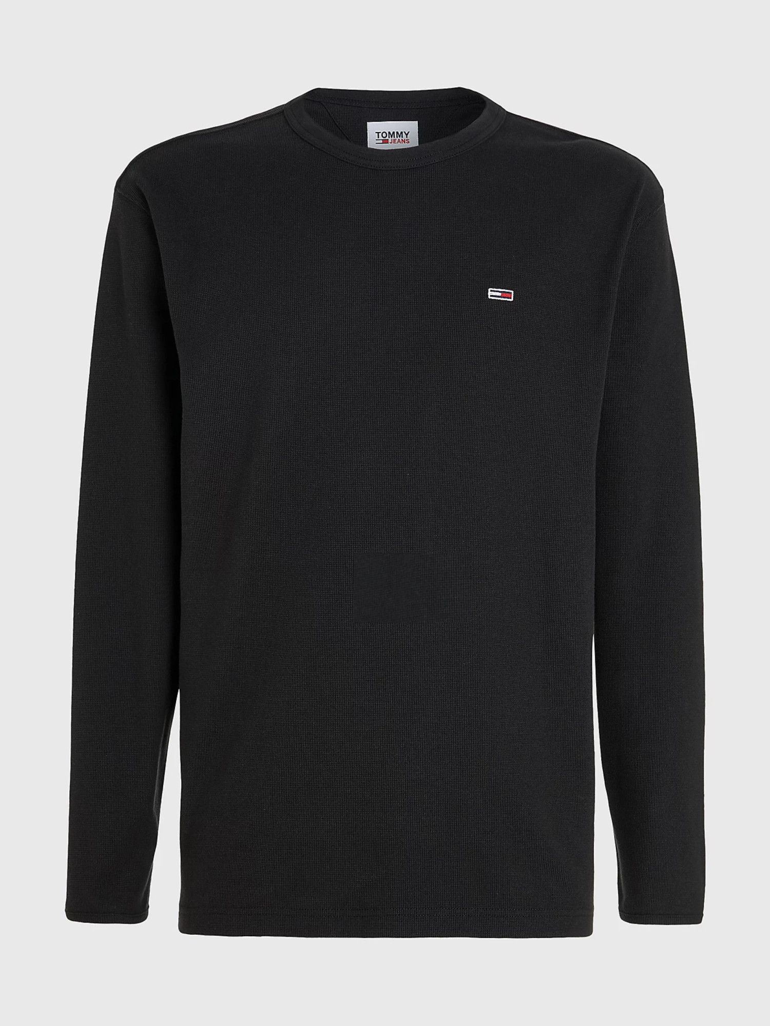 detail Tommy Jeans pánsky čierny tenký sveter