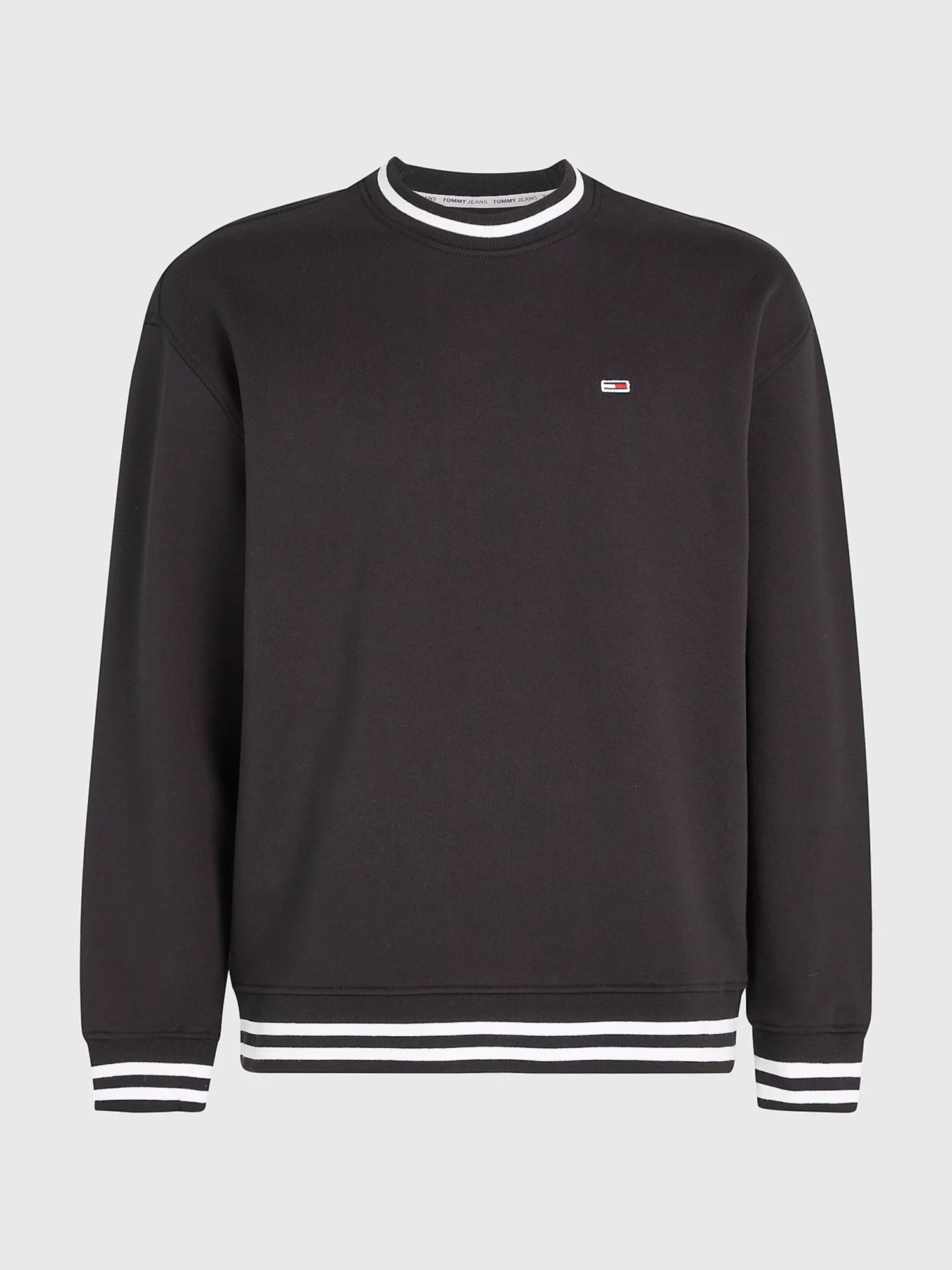 detail Tommy Jeans pánska čierna mikina