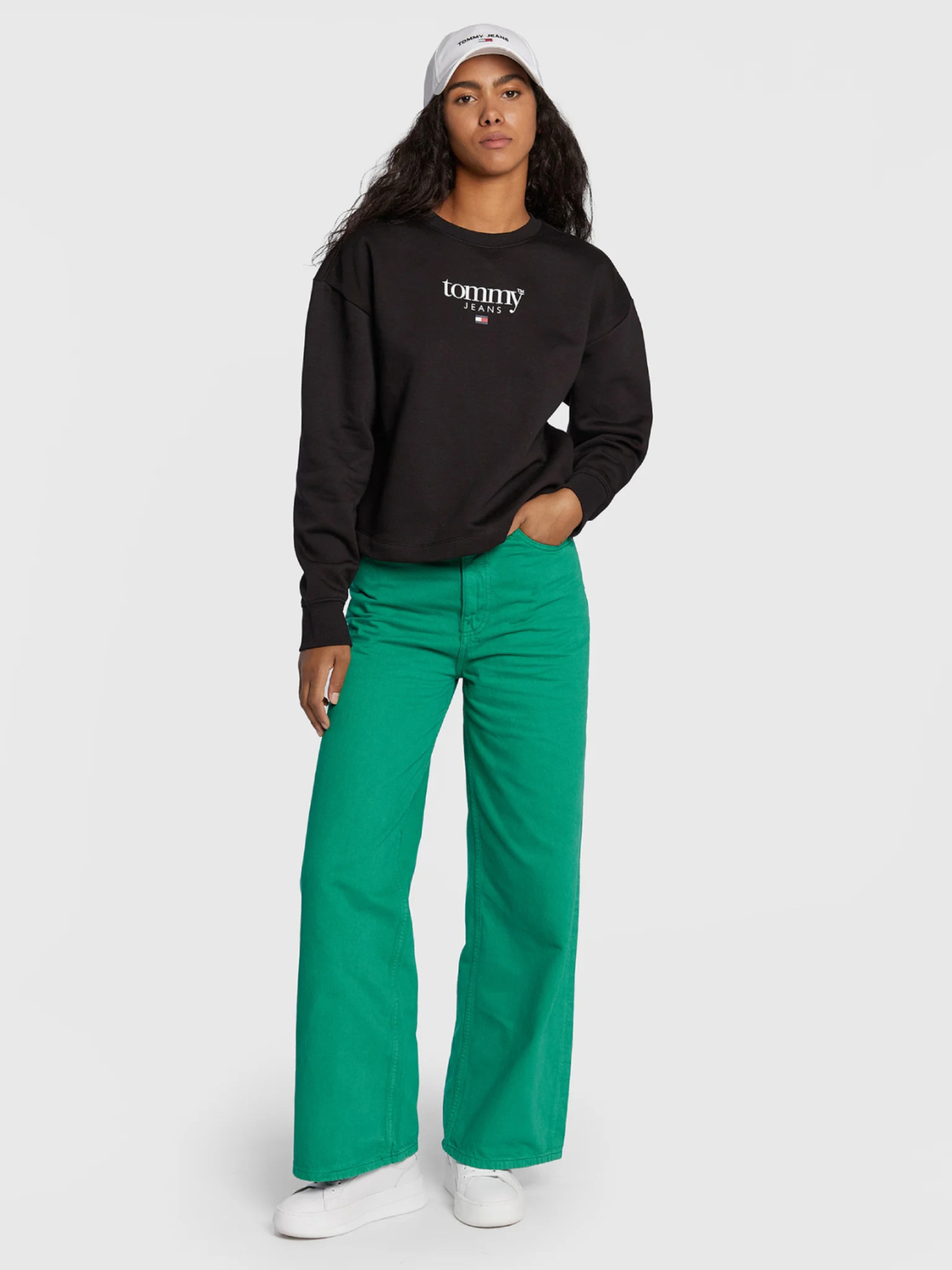 detail Tommy Jeans dámska čierna mikina