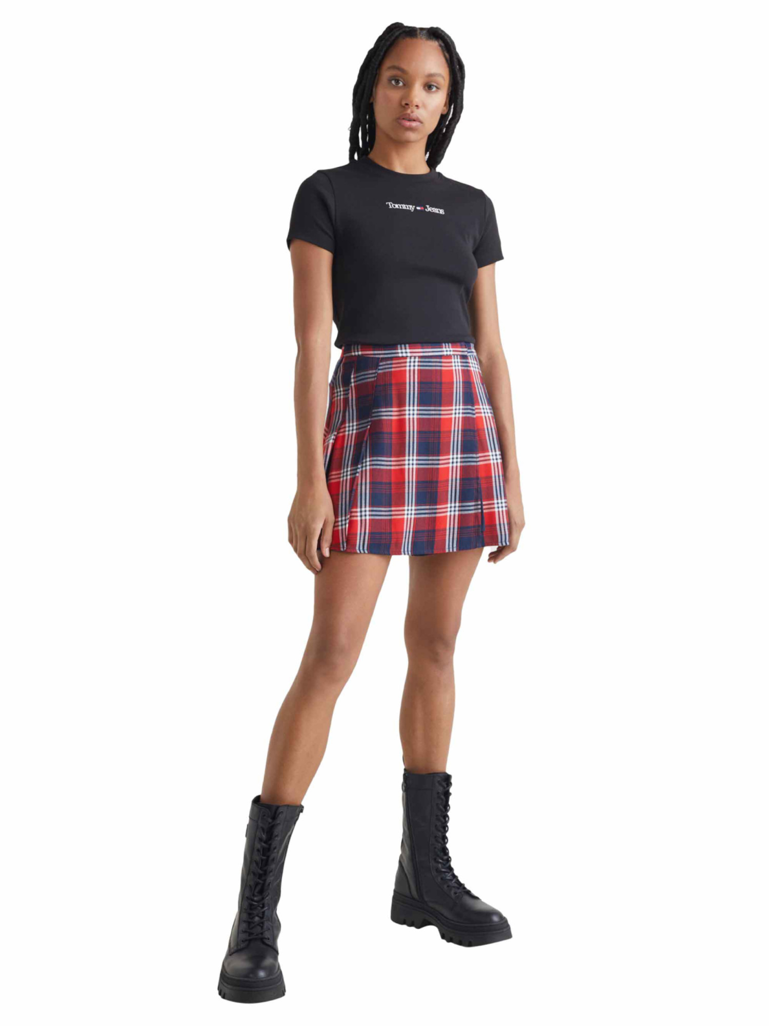 detail Tommy Jeans dámske čierne tričko