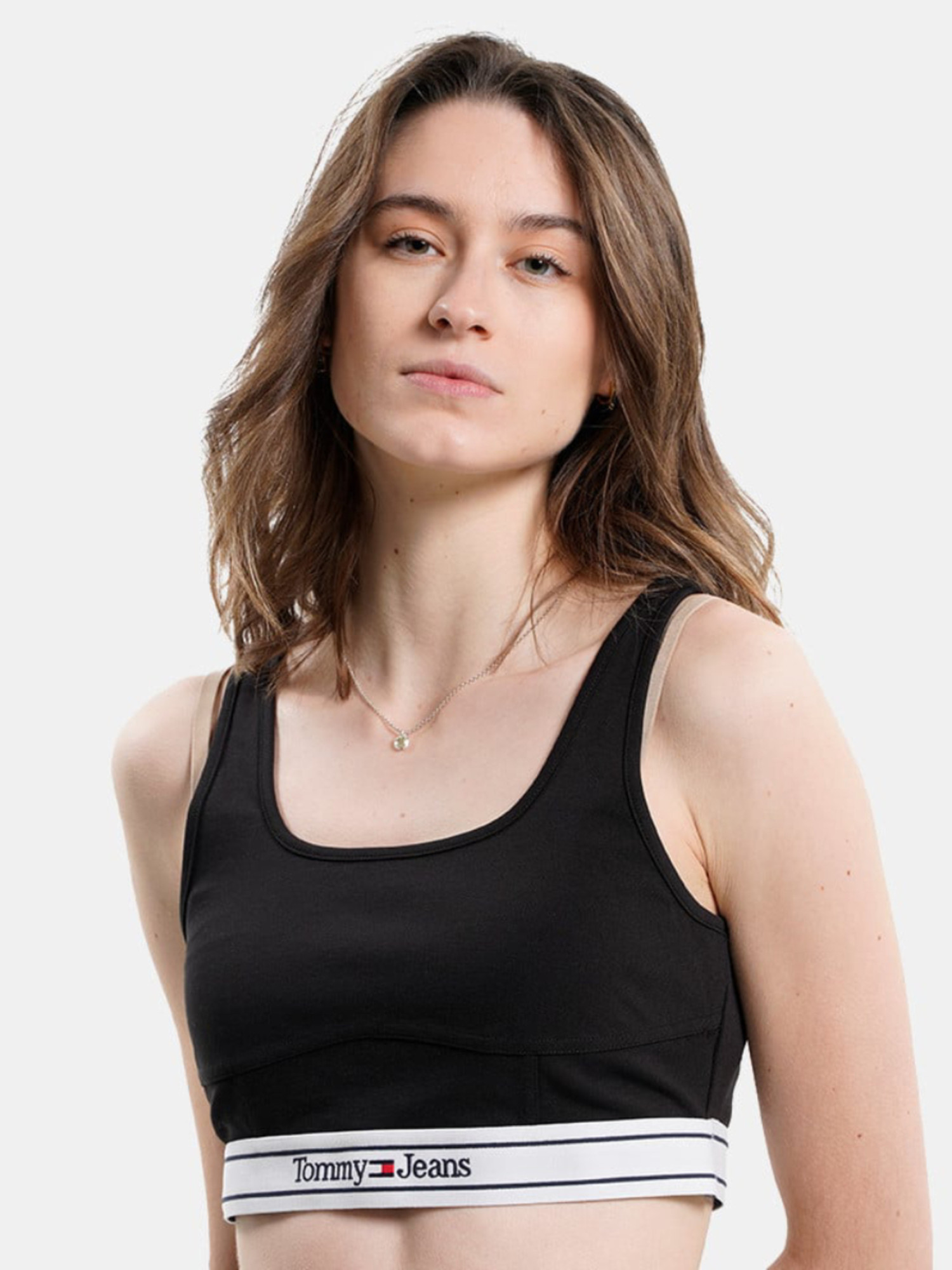 detail Tommy Jeans dámsky čierny top