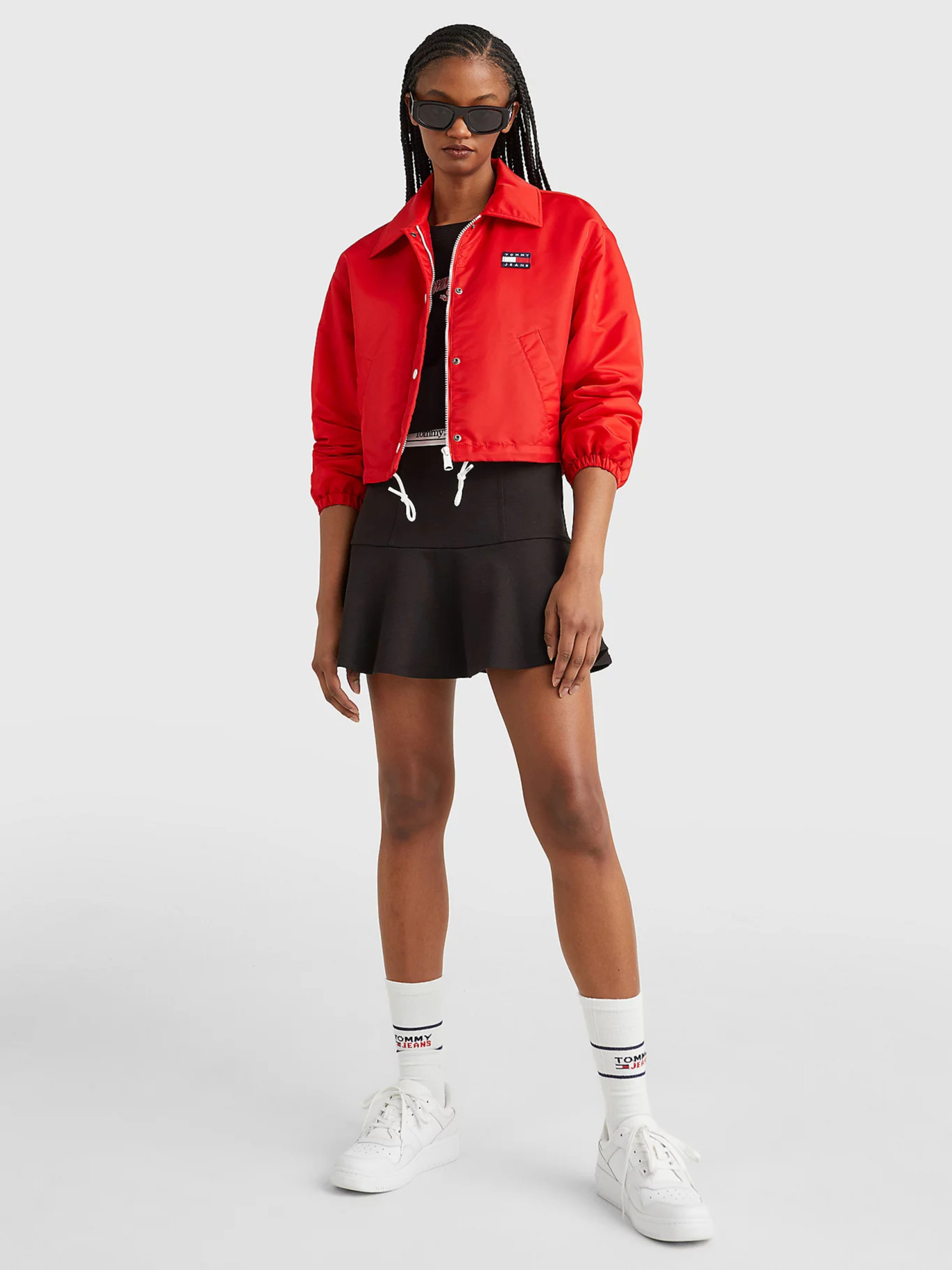 detail Tommy Jeans dámska čierna sukňa