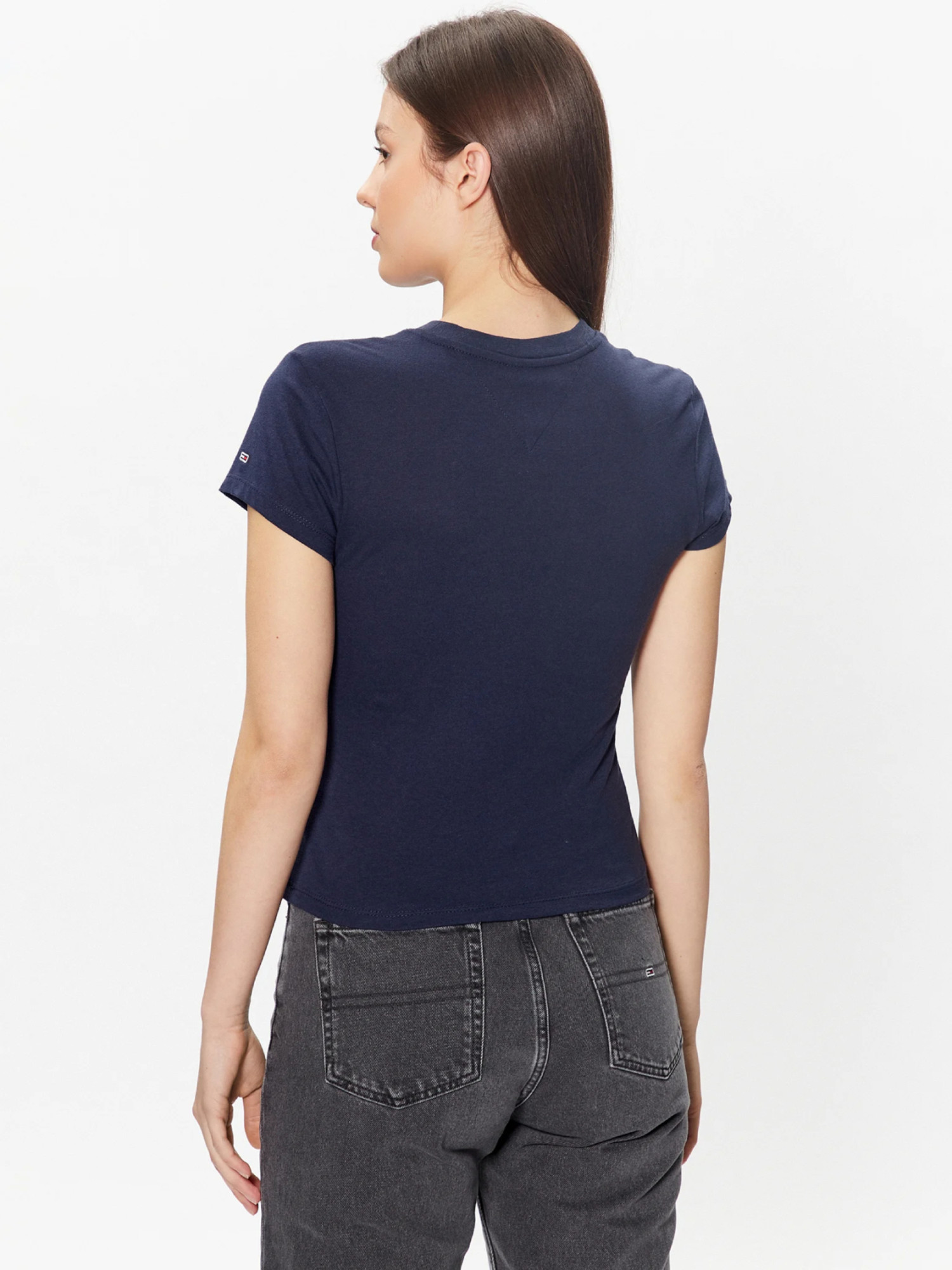 detail Dámske tmavomodré tričko  Tommy Jeans