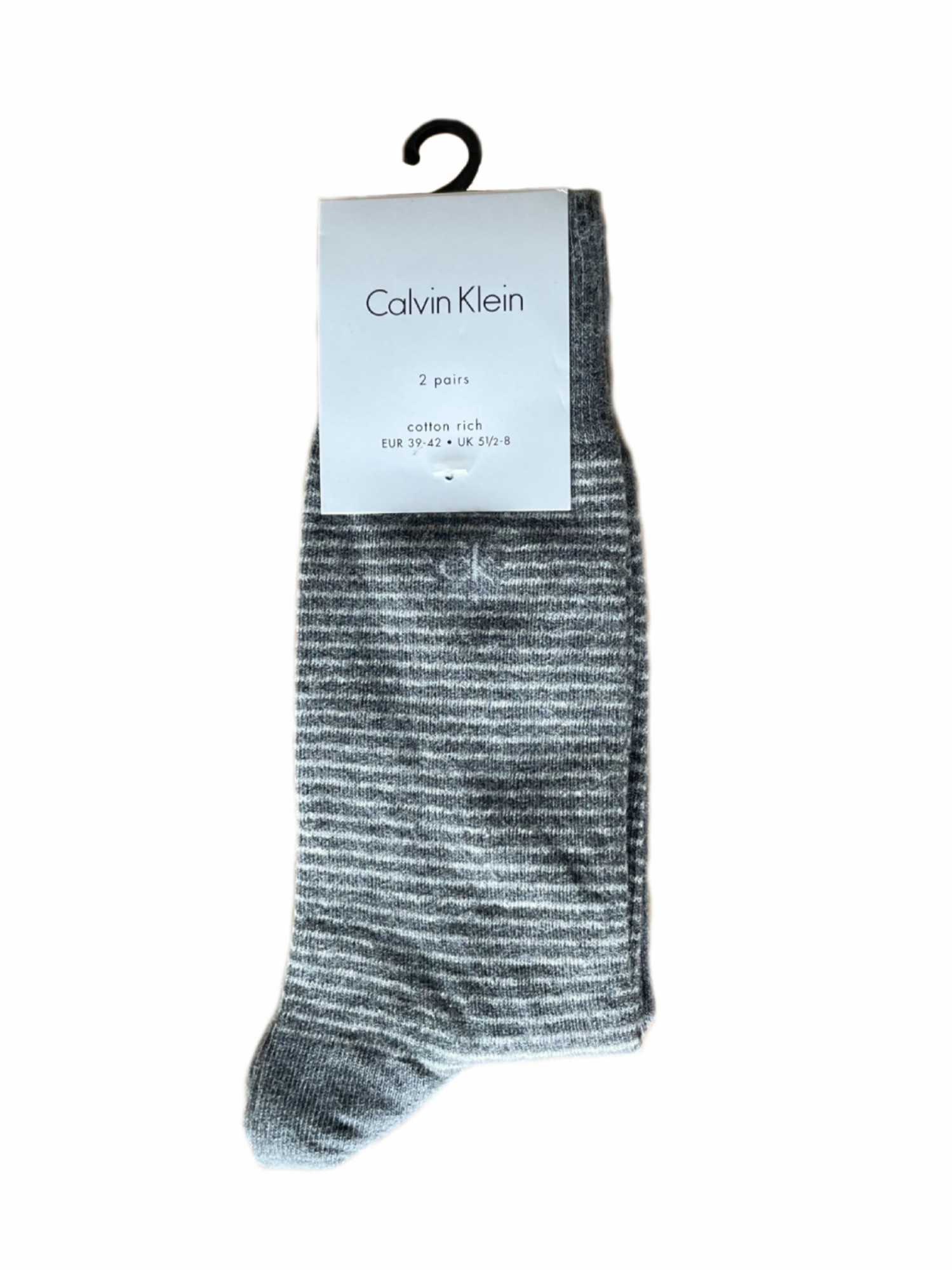 detail Calvin Klein pánske šedé ponožky 2 pack