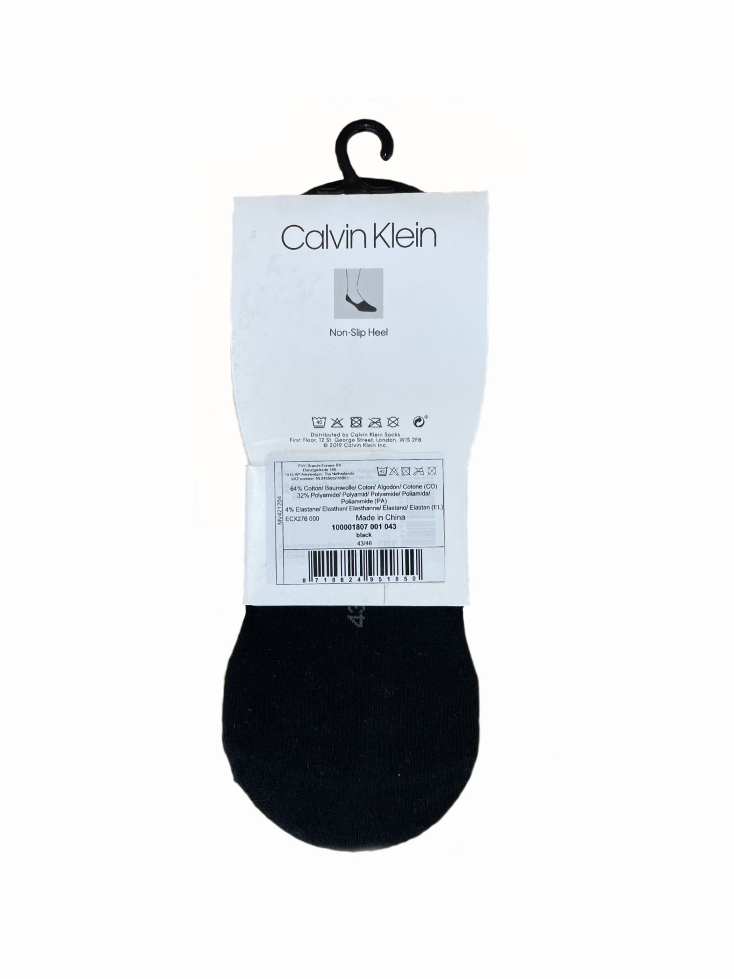 detail Calvin Klein pánske čierne ponožky 2 pack