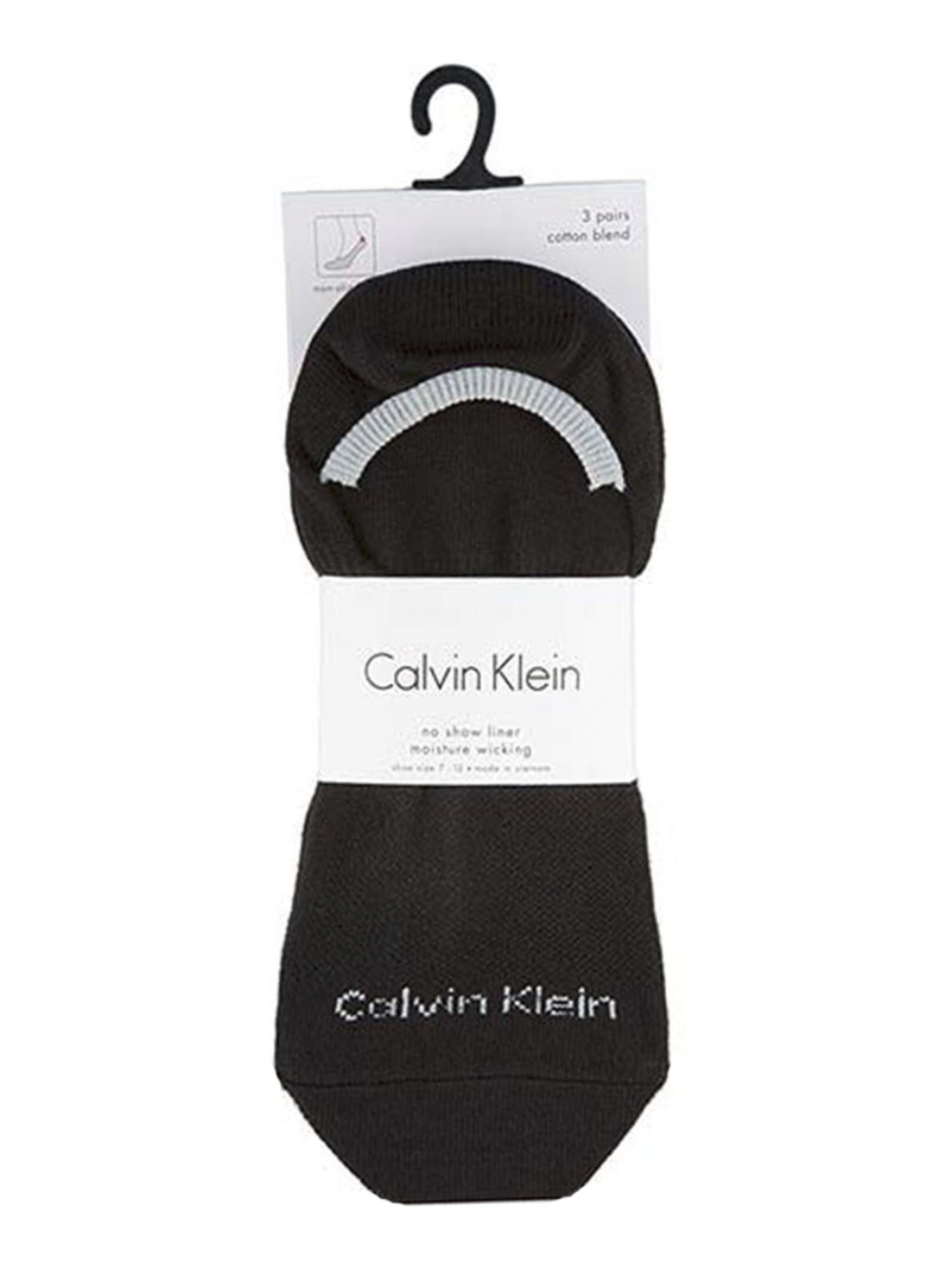 detail Calvin Klein pánske čierne ponožky 3pack