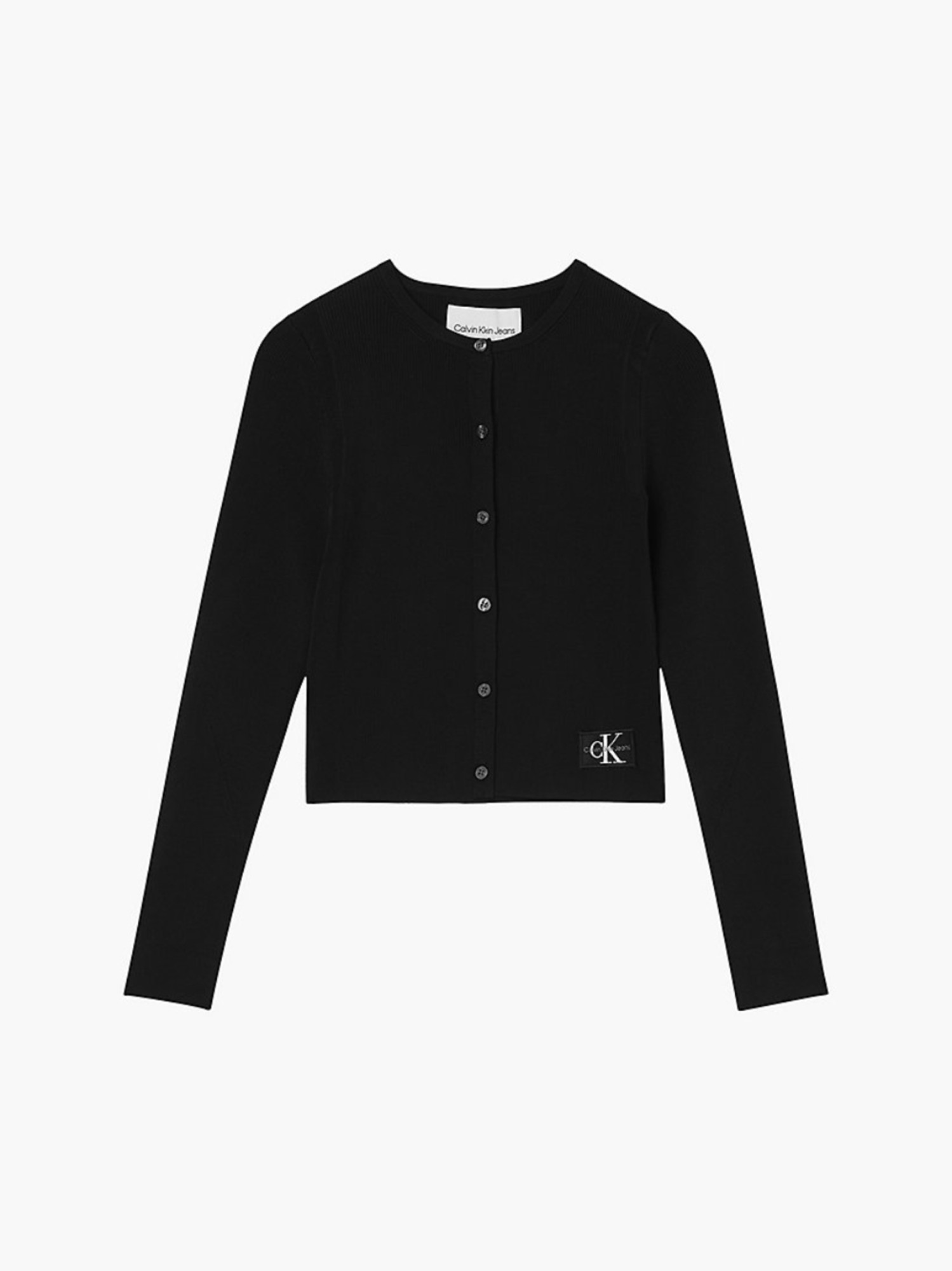 detail Calvin Klein dámsky čierny sveter