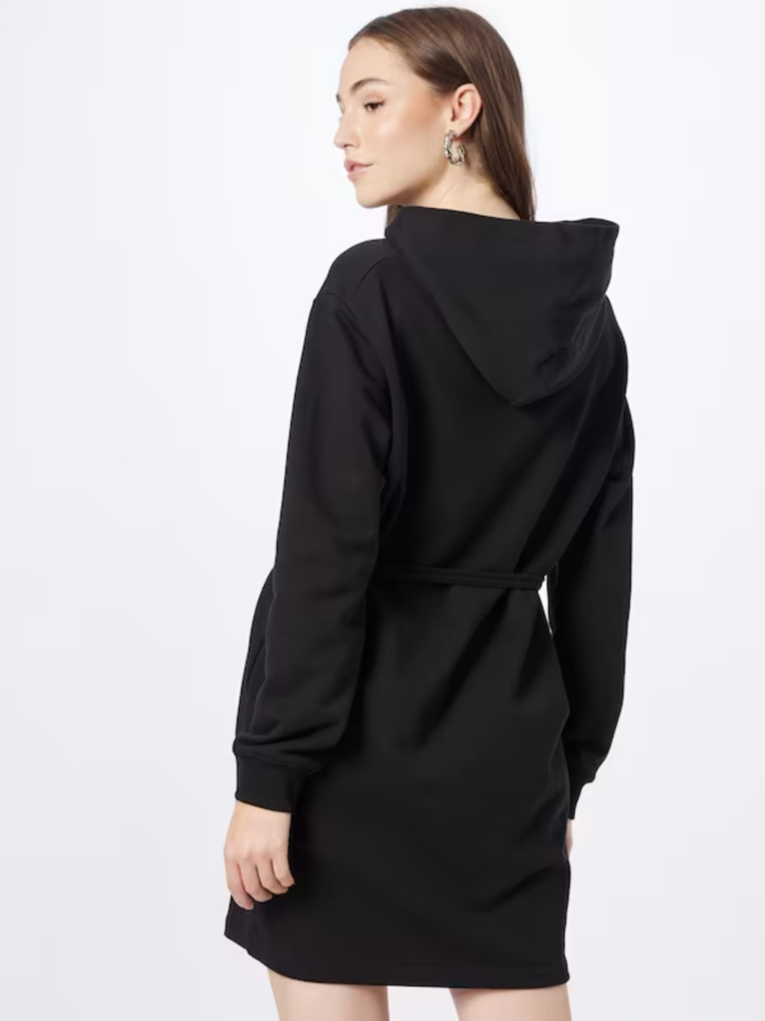 detail Calvin Klein dámske čierne teplákové šaty