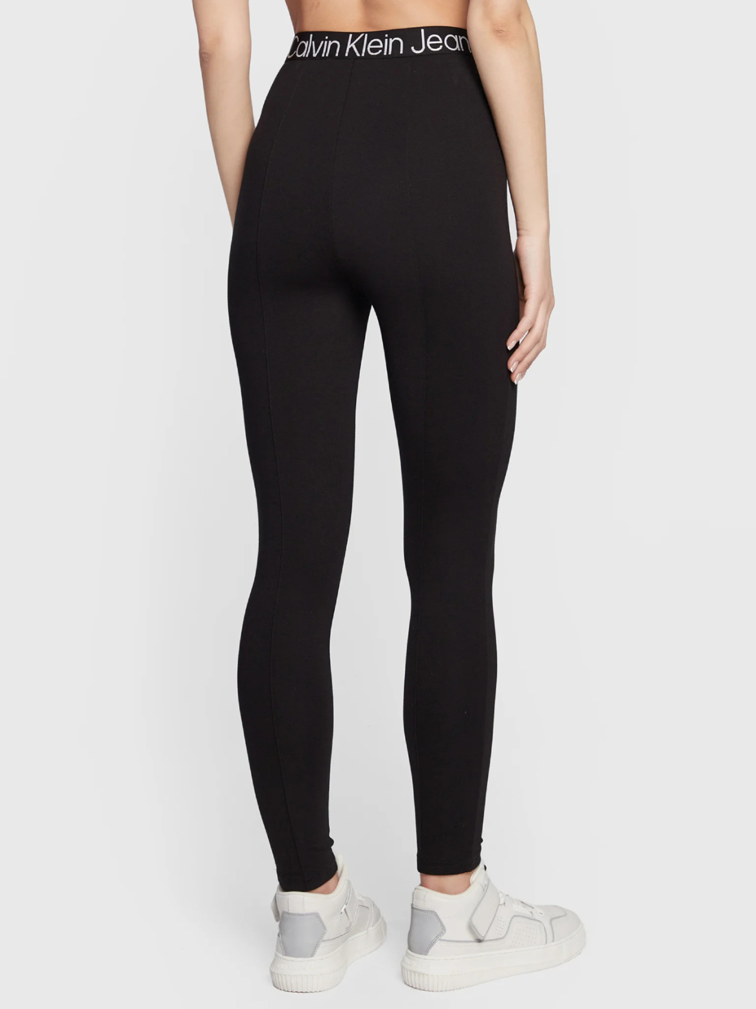detail Calvin Klein dámske čierne legíny