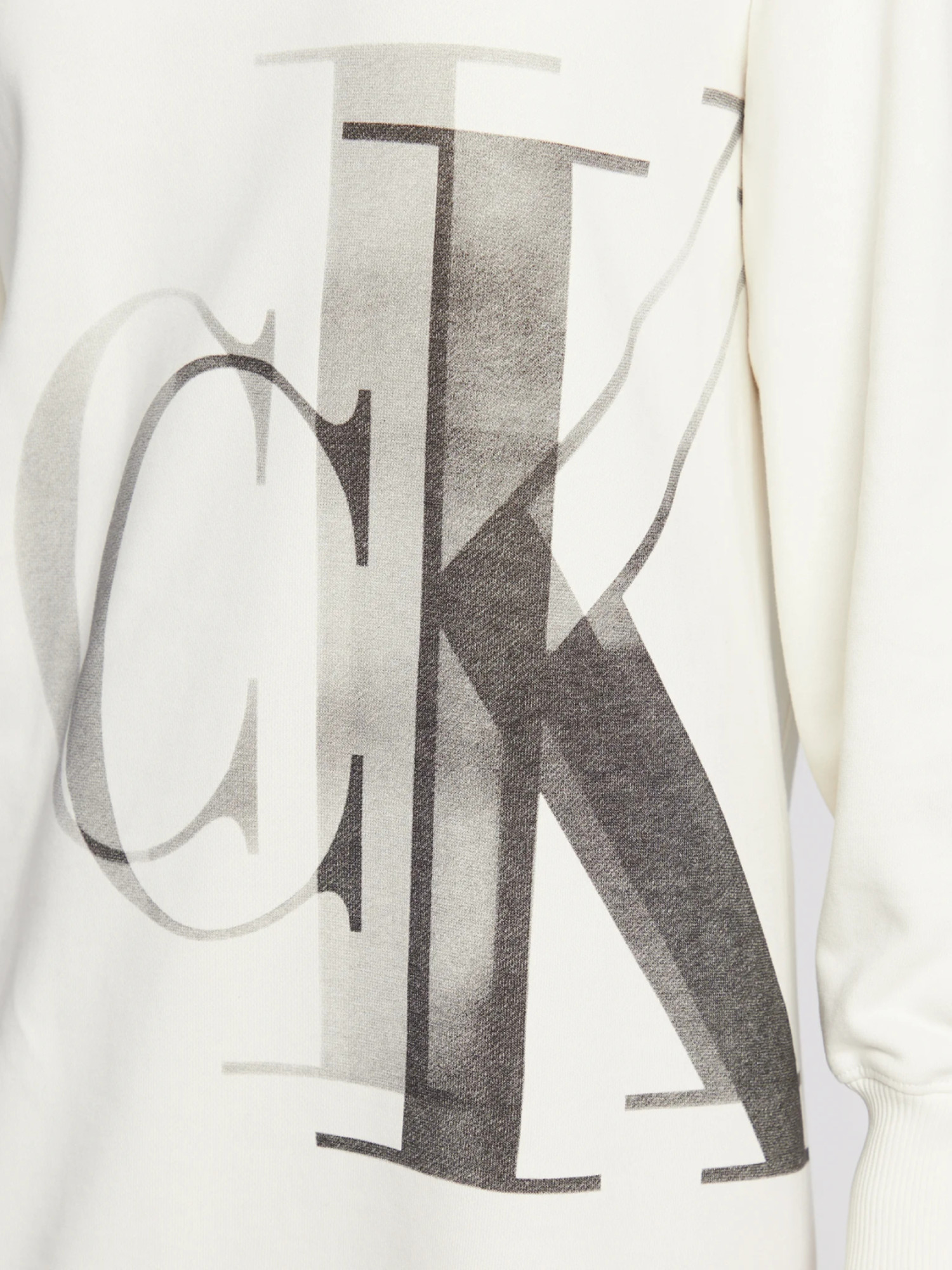 detail Calvin Klein dámske béžové šaty