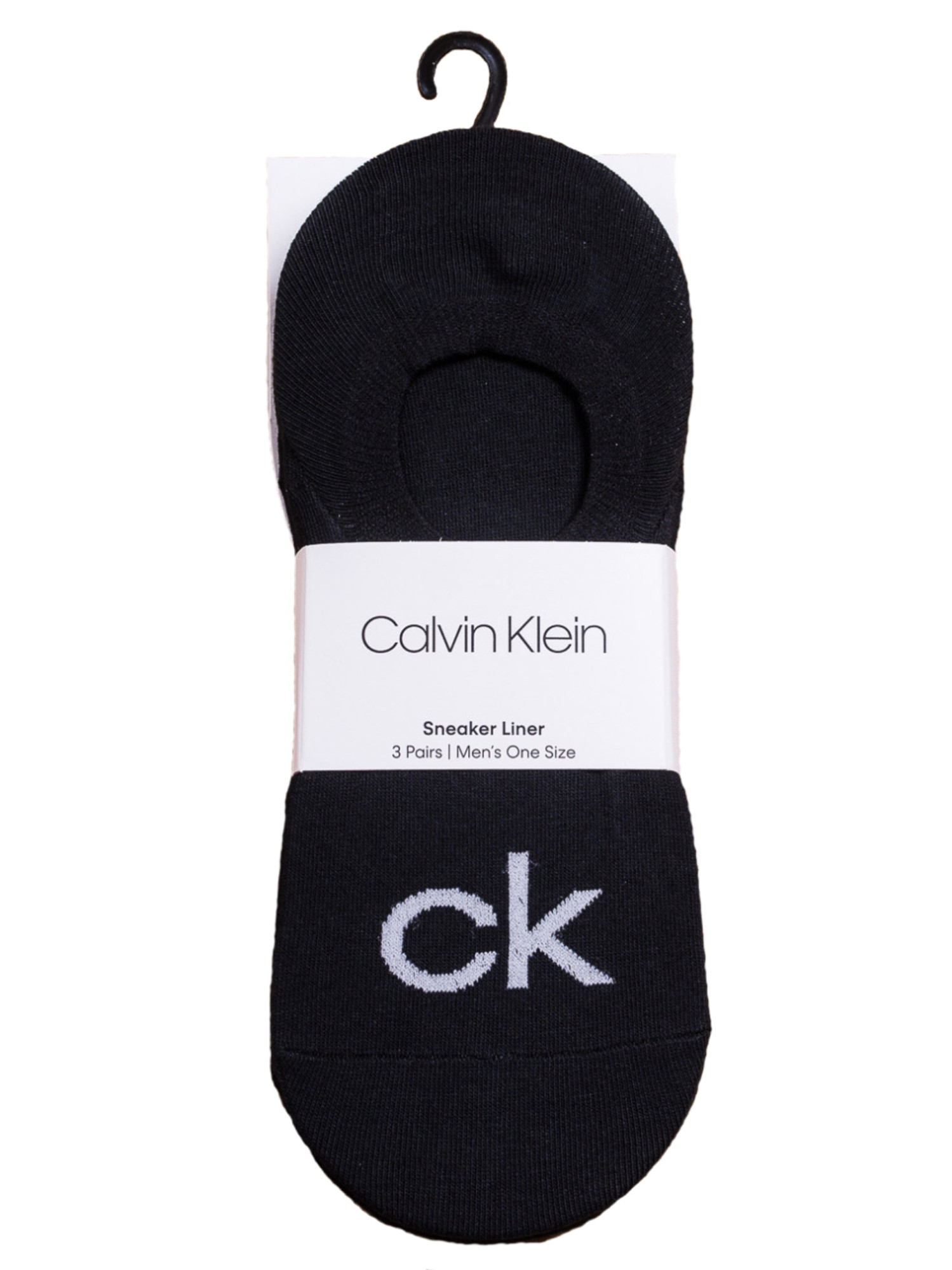 detail Calvin Klein pánske čierne ponožky 3 pack