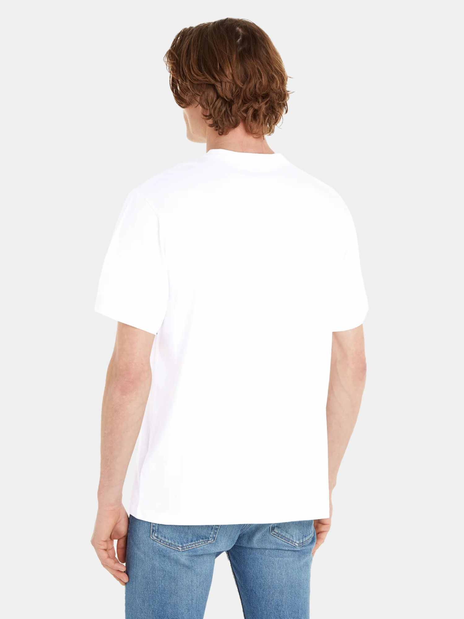 detail Calvin Klein pánské bílé tričko
