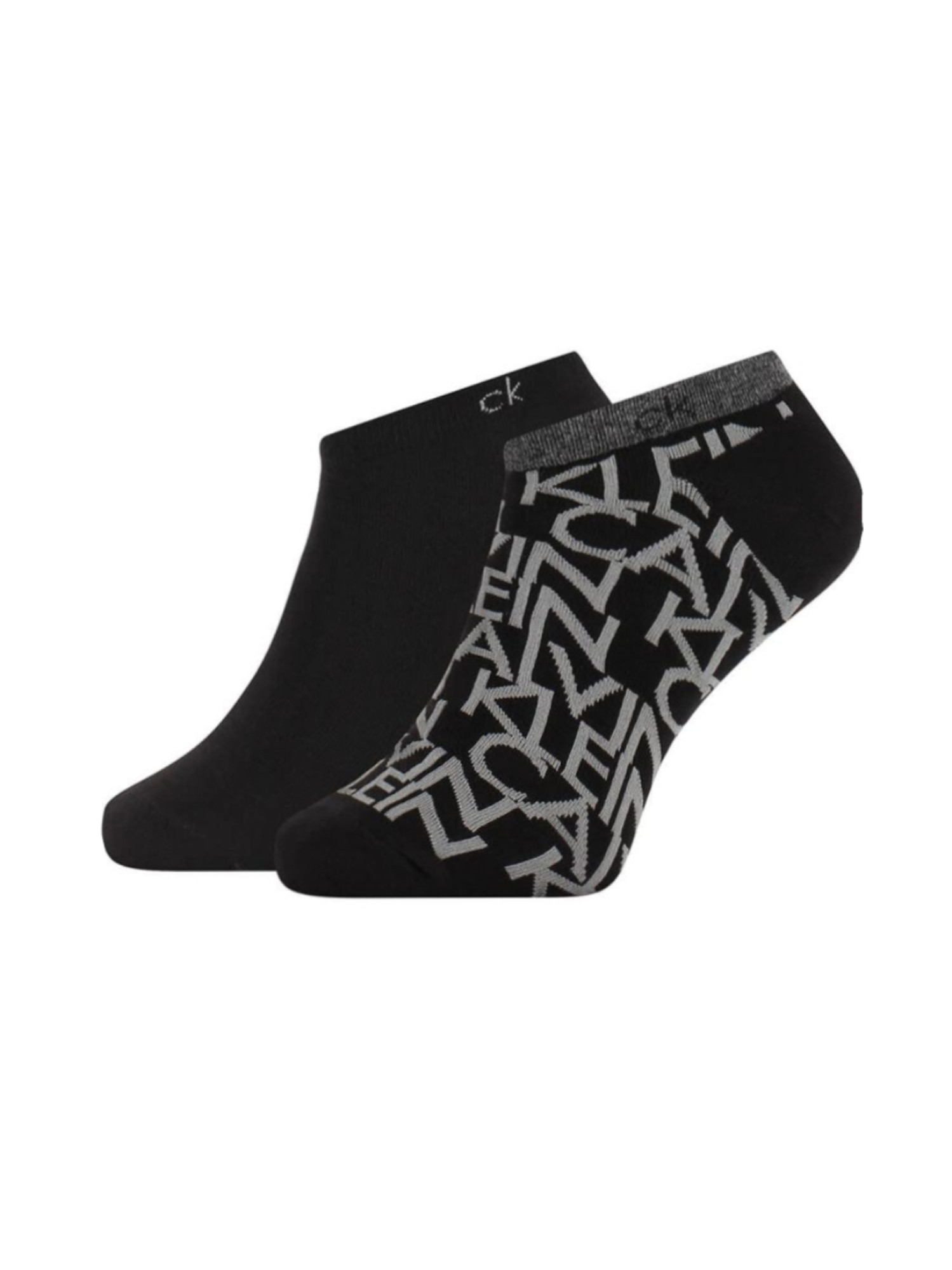detail Calvin Klein pánske čierne ponožky 2 pack