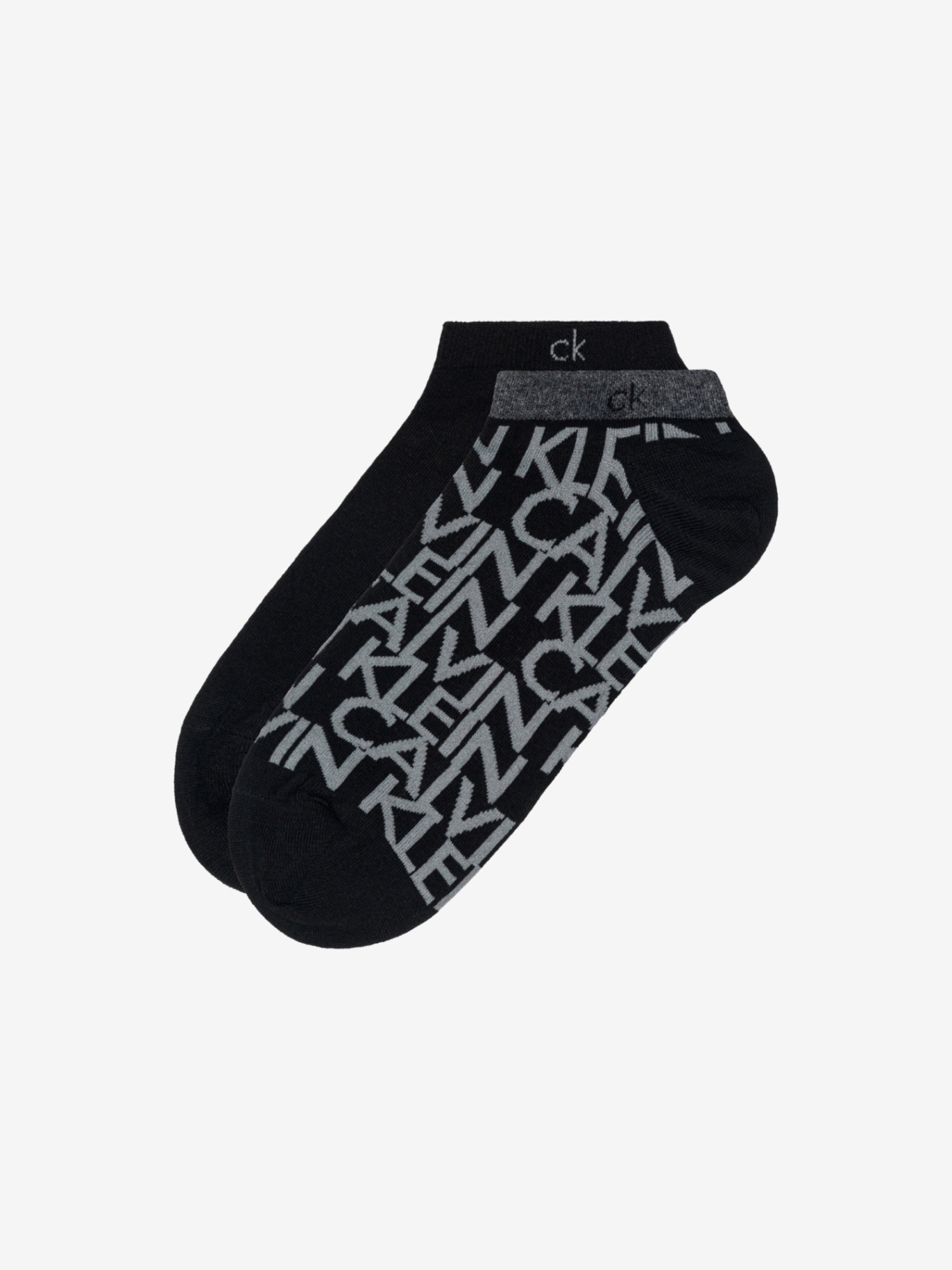detail Calvin Klein pánske čierne ponožky 2 pack