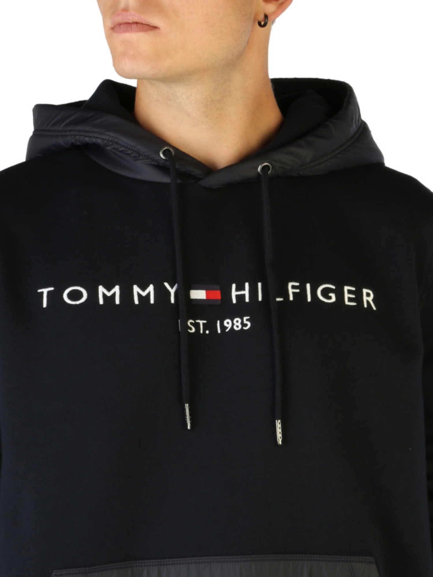 detail Tommy Hilfiger pánska modrá mikina