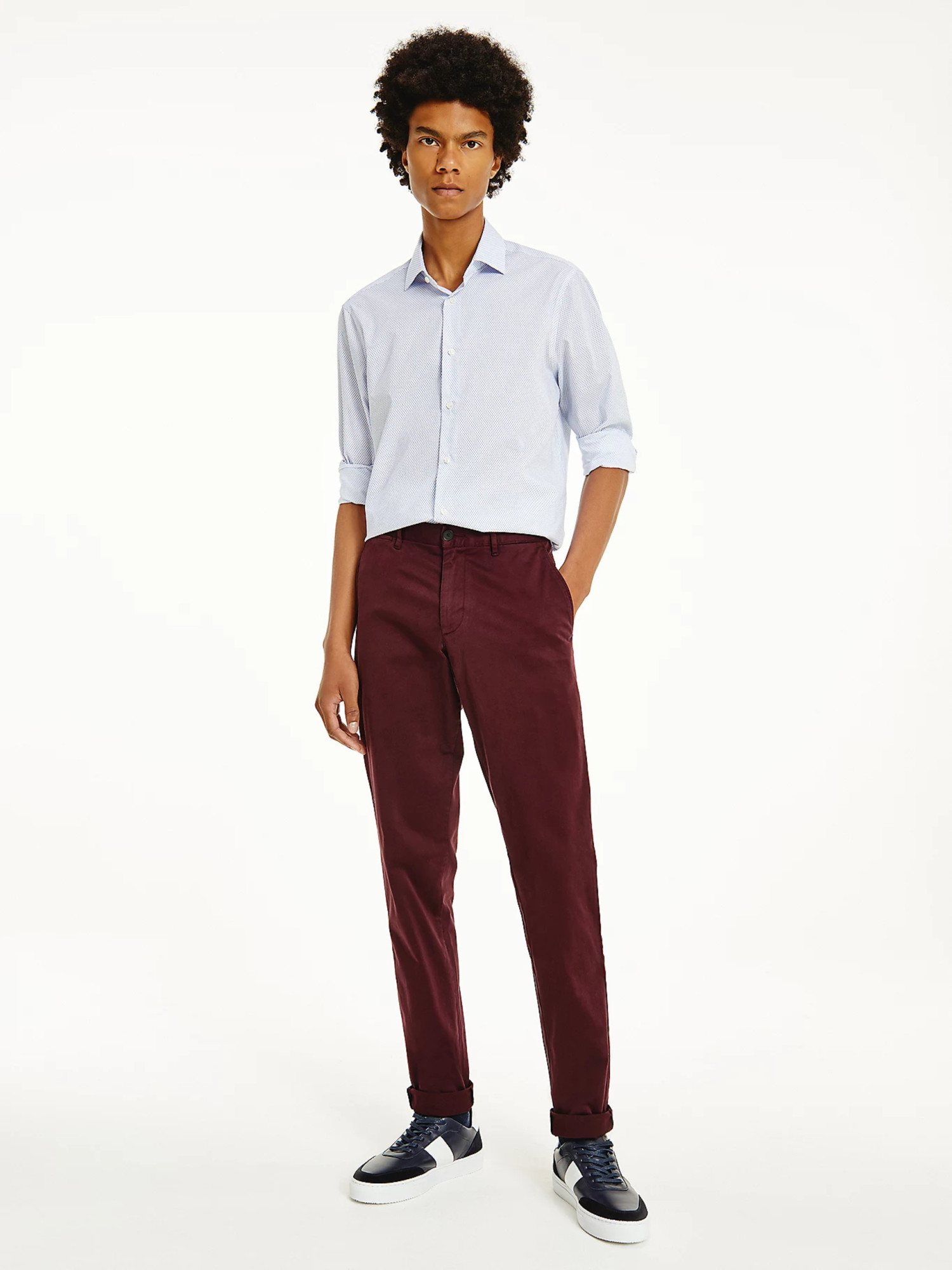 detail Tommy Hilfiger pánska vzorovaná košeľa