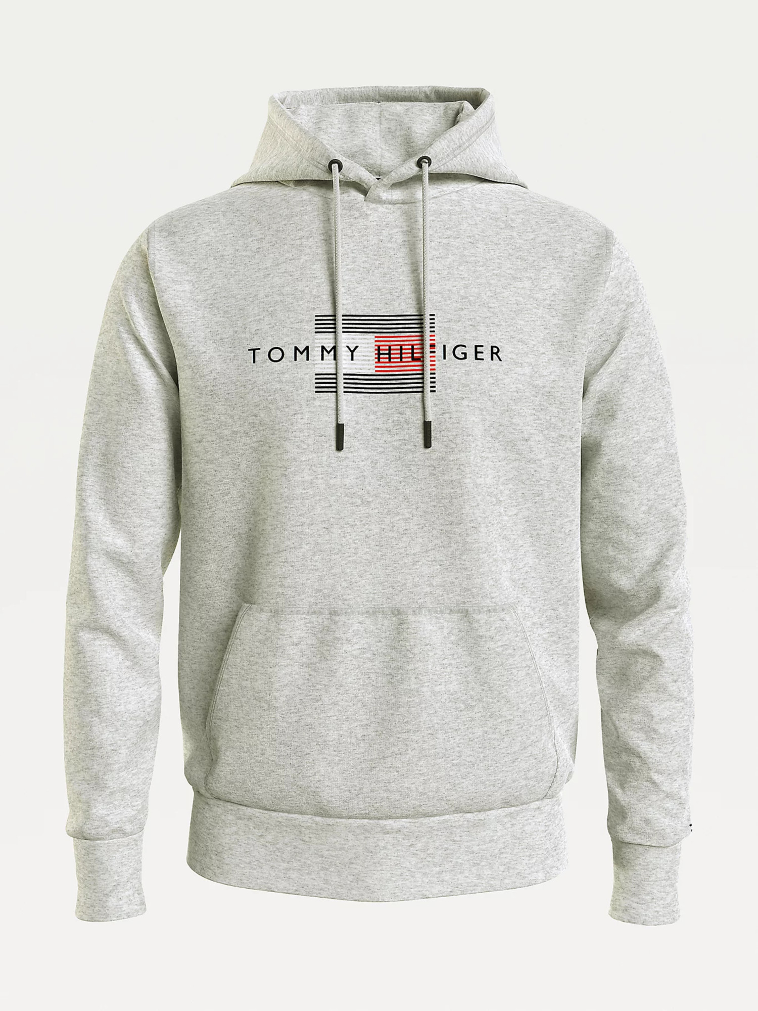 detail Tommy Hilfiger pánska šedá mikina s kapucňou