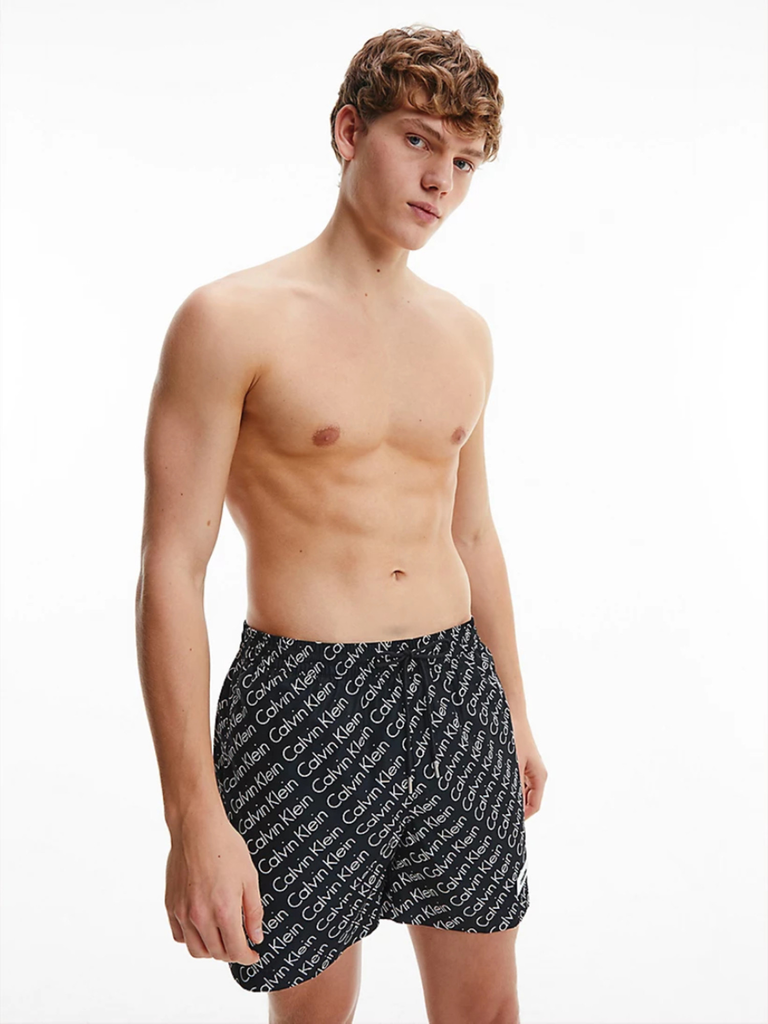 detail Calvin Klein pánske čierne plavky