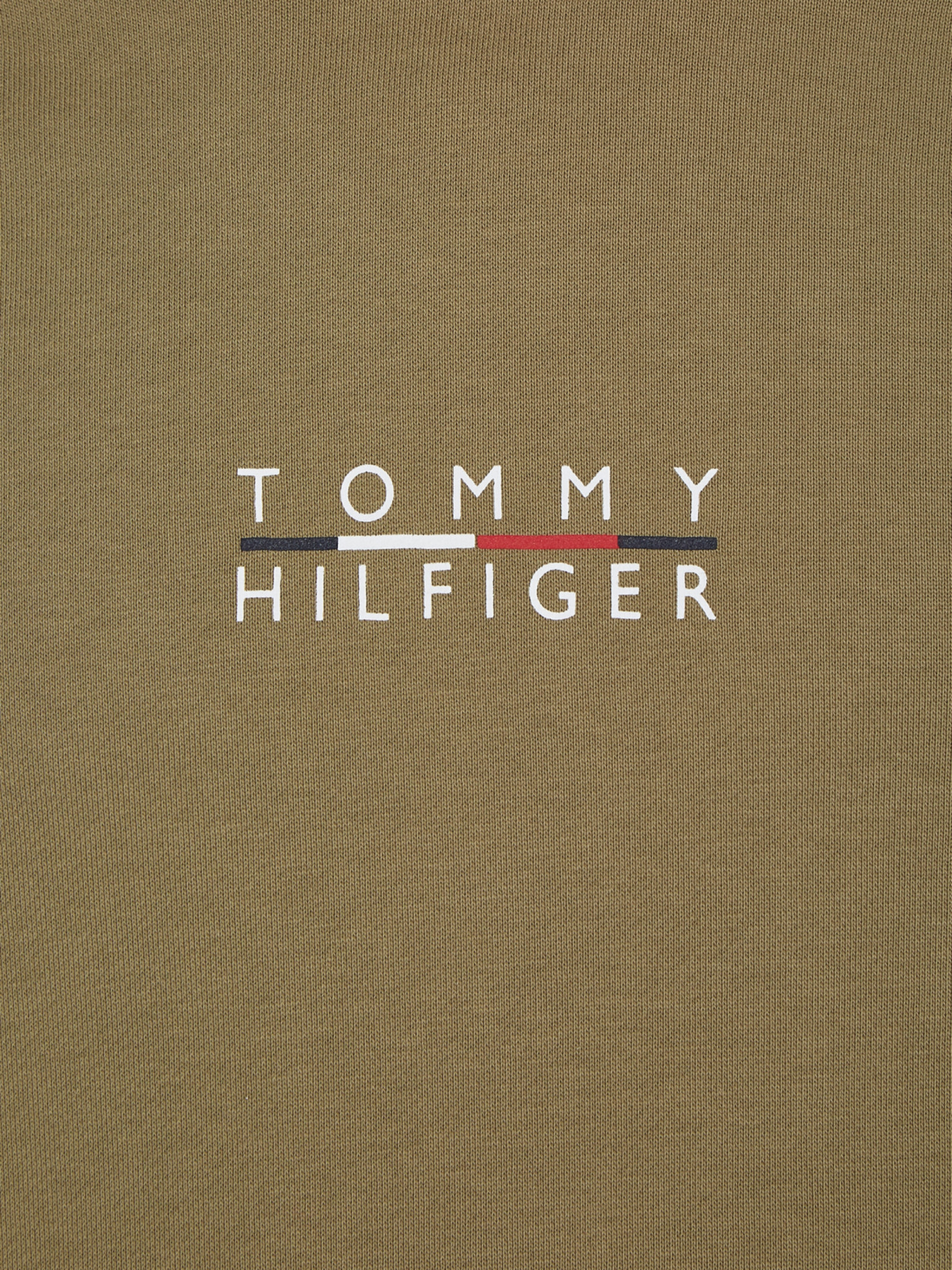 detail Tommy Hilfiger pánska khaki mikina Square logo