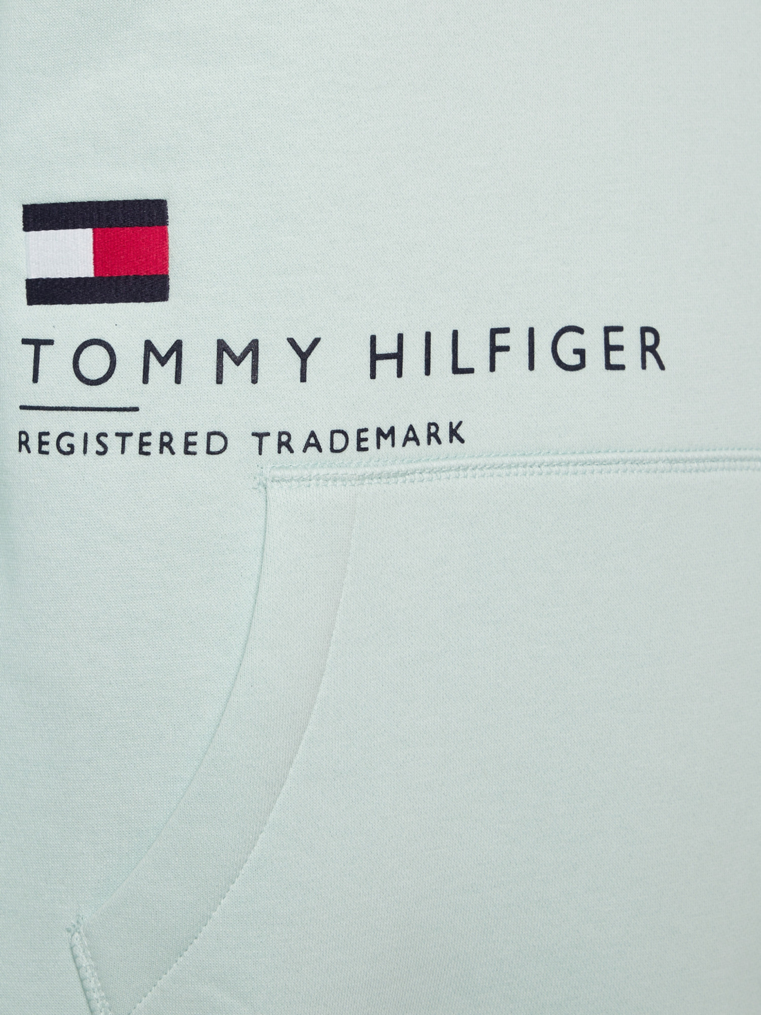 detail Tommy Hilfiger pánska mintová mikina